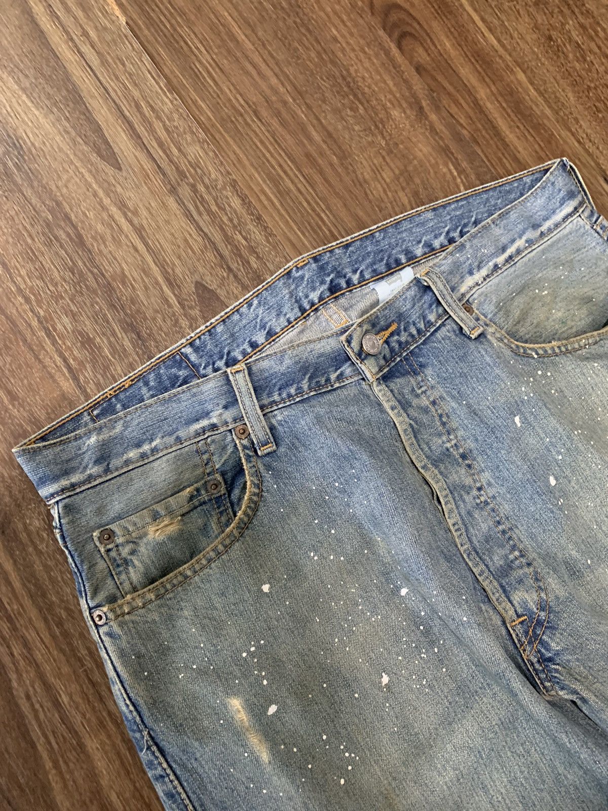 Levi's Levis 501 Distressed Paint Splatter Denim Size US 36 / EU 52 - 4 Thumbnail