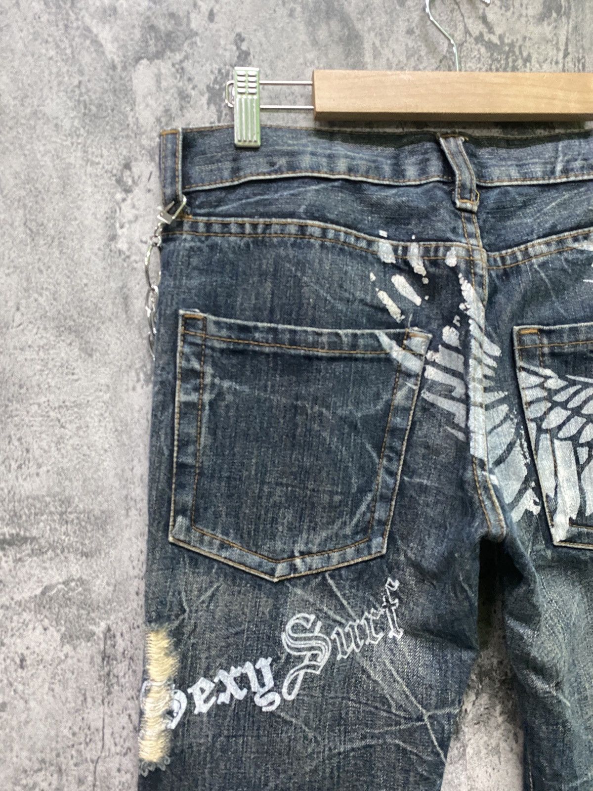 Designer × Japanese Brand Japanese K.U.I Distressed Wing Design Denim Size US 32 / EU 48 - 10 Thumbnail