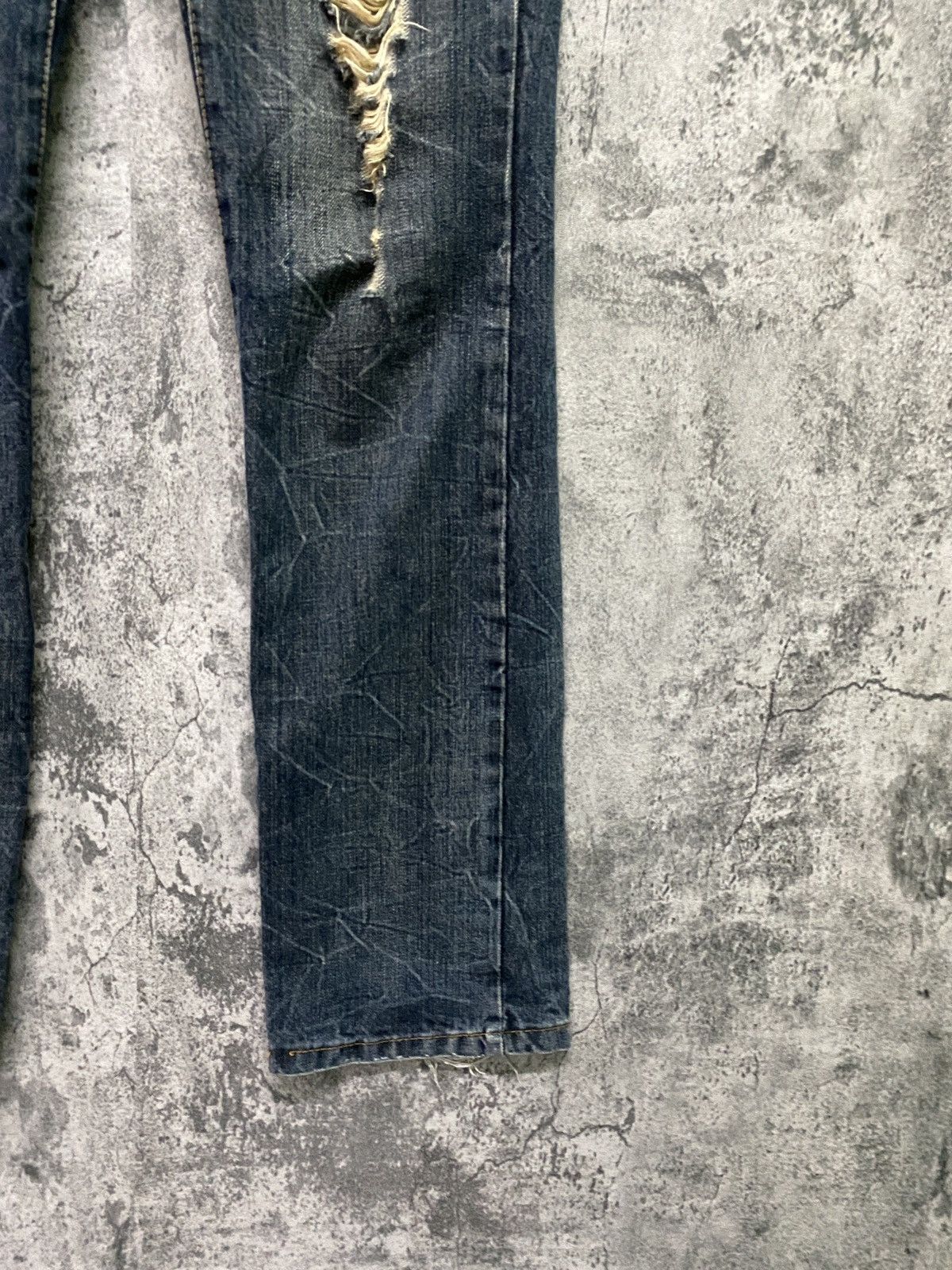 Designer × Japanese Brand Japanese K.U.I Distressed Wing Design Denim Size US 32 / EU 48 - 7 Thumbnail