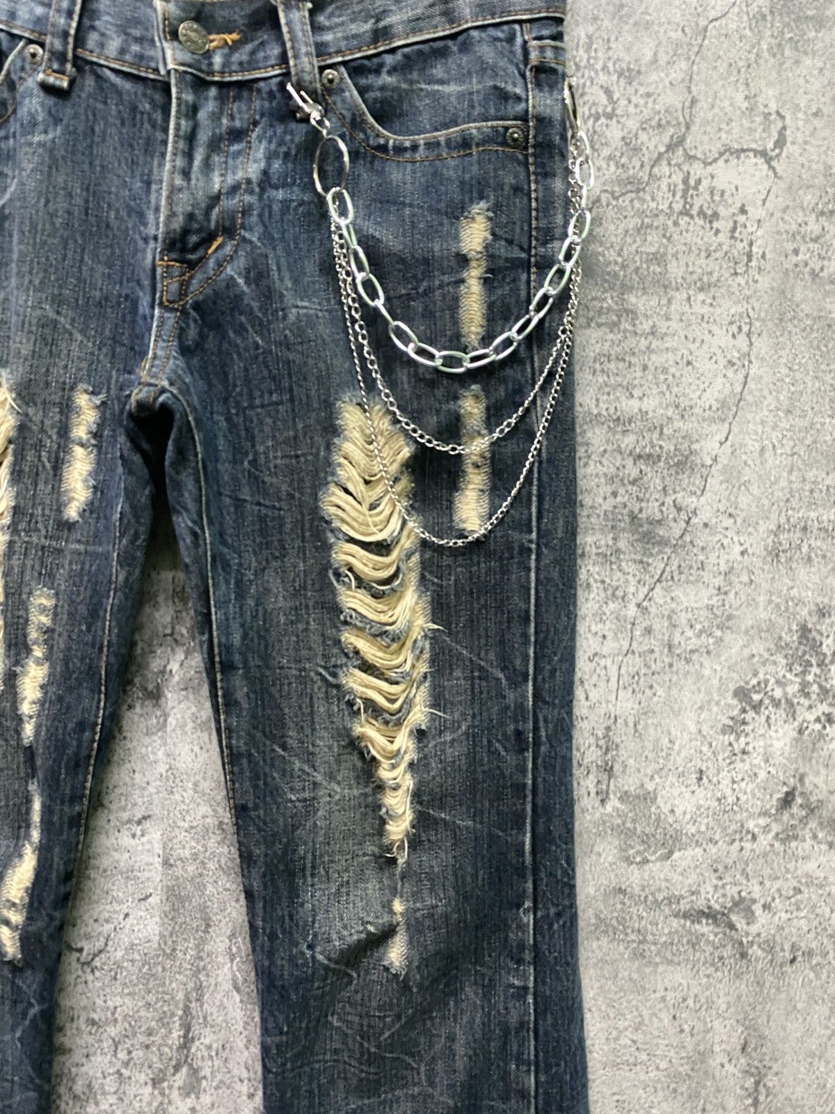 Designer × Japanese Brand Japanese K.U.I Distressed Wing Design Denim Size US 32 / EU 48 - 8 Thumbnail