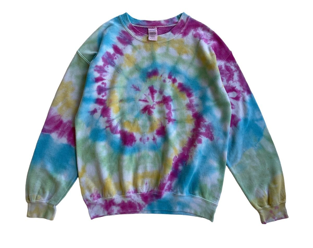 Vintage Vintage Rainbow Tie Dye Streetwear Sweater Size US M / EU 48-50 / 2 - 2 Thumbnail