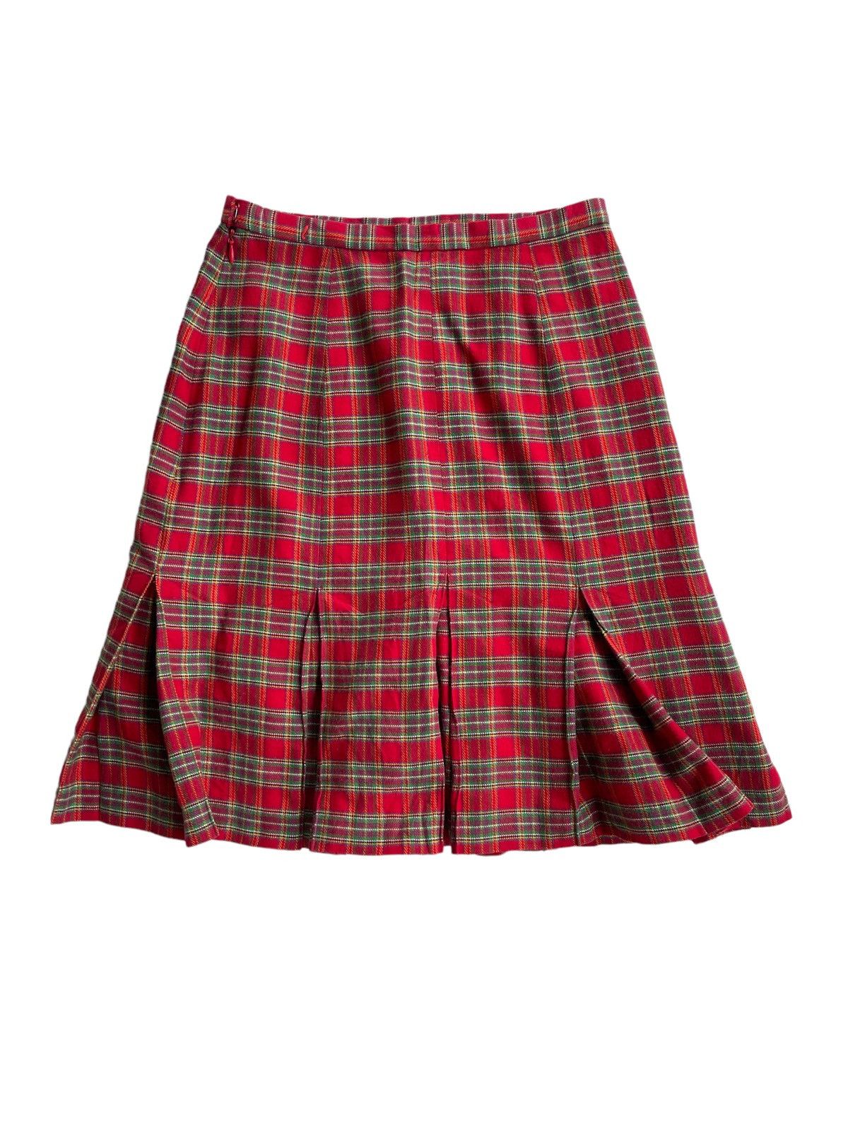 image of Norma Kamali Red Tartan Skirts, Women's (Size 25)