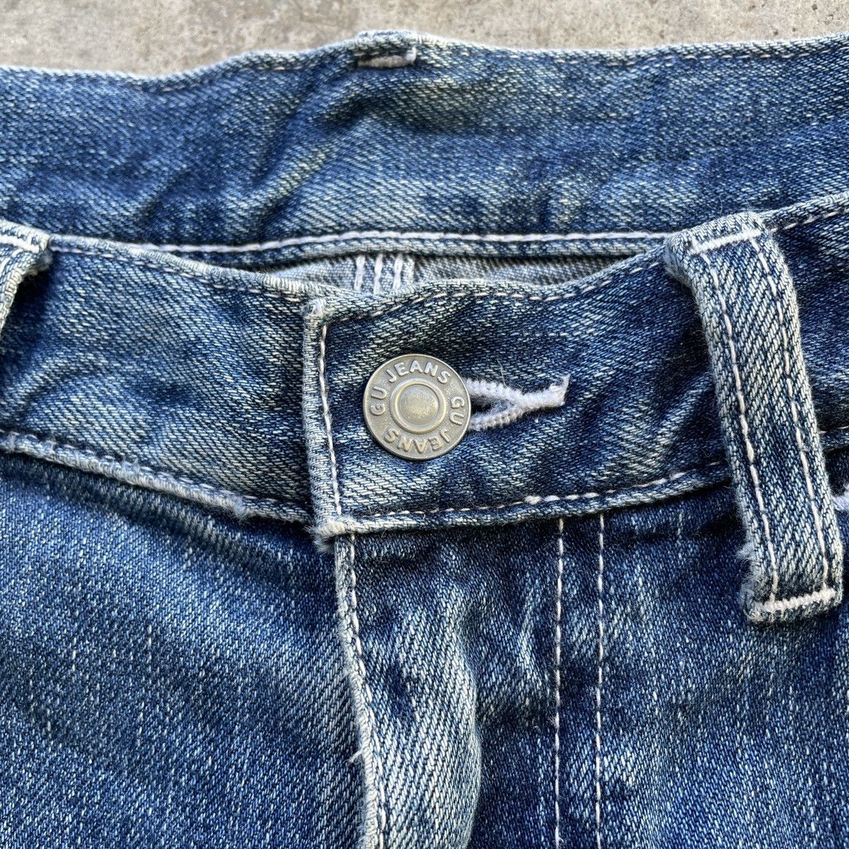 Japanese Brand Vintage Gu Japanese Brand Workwear Faded Denim Pants W30 Size US 30 / EU 46 - 6 Thumbnail