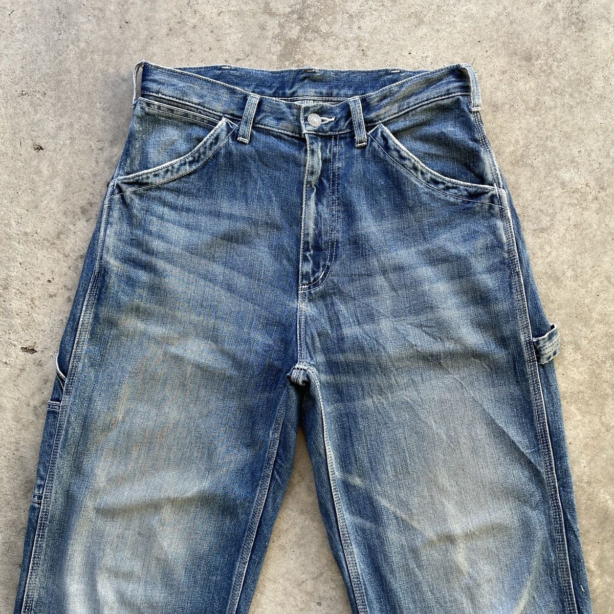 Japanese Brand Vintage Gu Japanese Brand Workwear Faded Denim Pants W30 Size US 30 / EU 46 - 2 Thumbnail