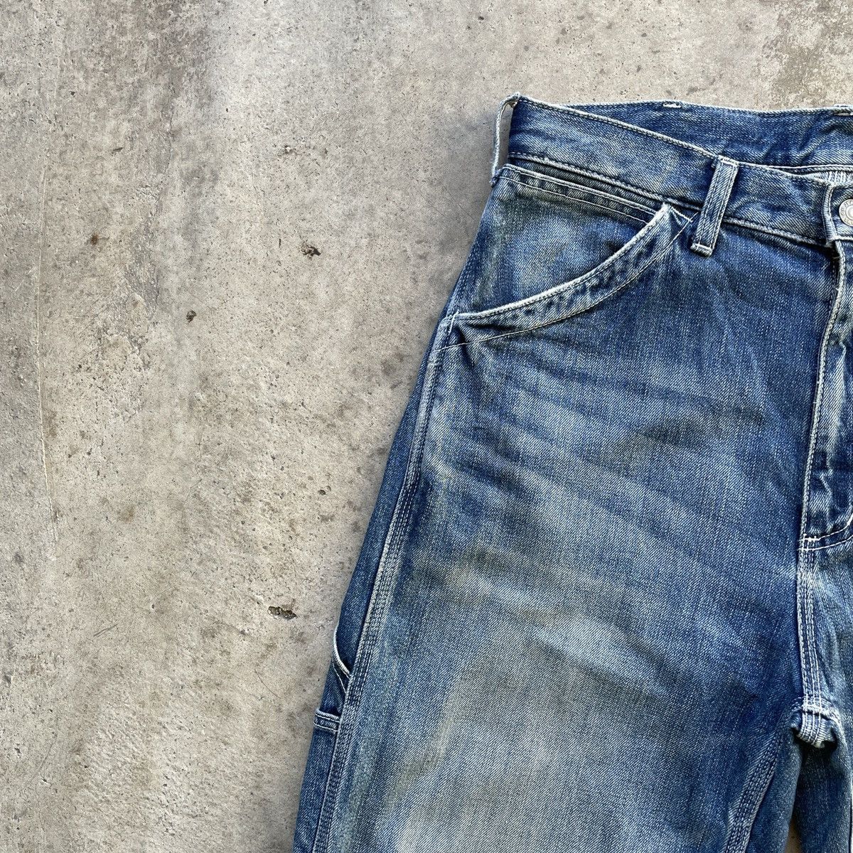Japanese Brand Vintage Gu Japanese Brand Workwear Faded Denim Pants W30 Size US 30 / EU 46 - 4 Thumbnail