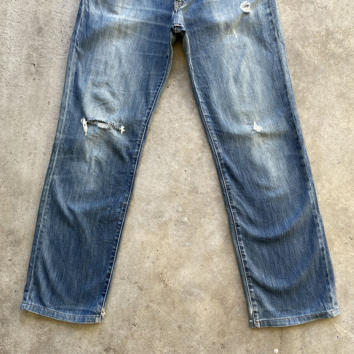 Japanese Brand × Vintage Distressed💥 Vintage Japanese Faded Denim Jeans Pants W31x30 Size US 31 - 6 Thumbnail
