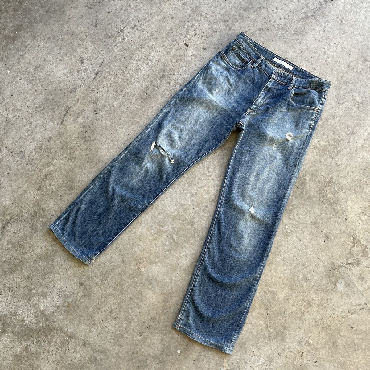 Japanese Brand × Vintage Distressed💥 Vintage Japanese Faded Denim Jeans Pants W31x30 Size US 31 - 2 Thumbnail
