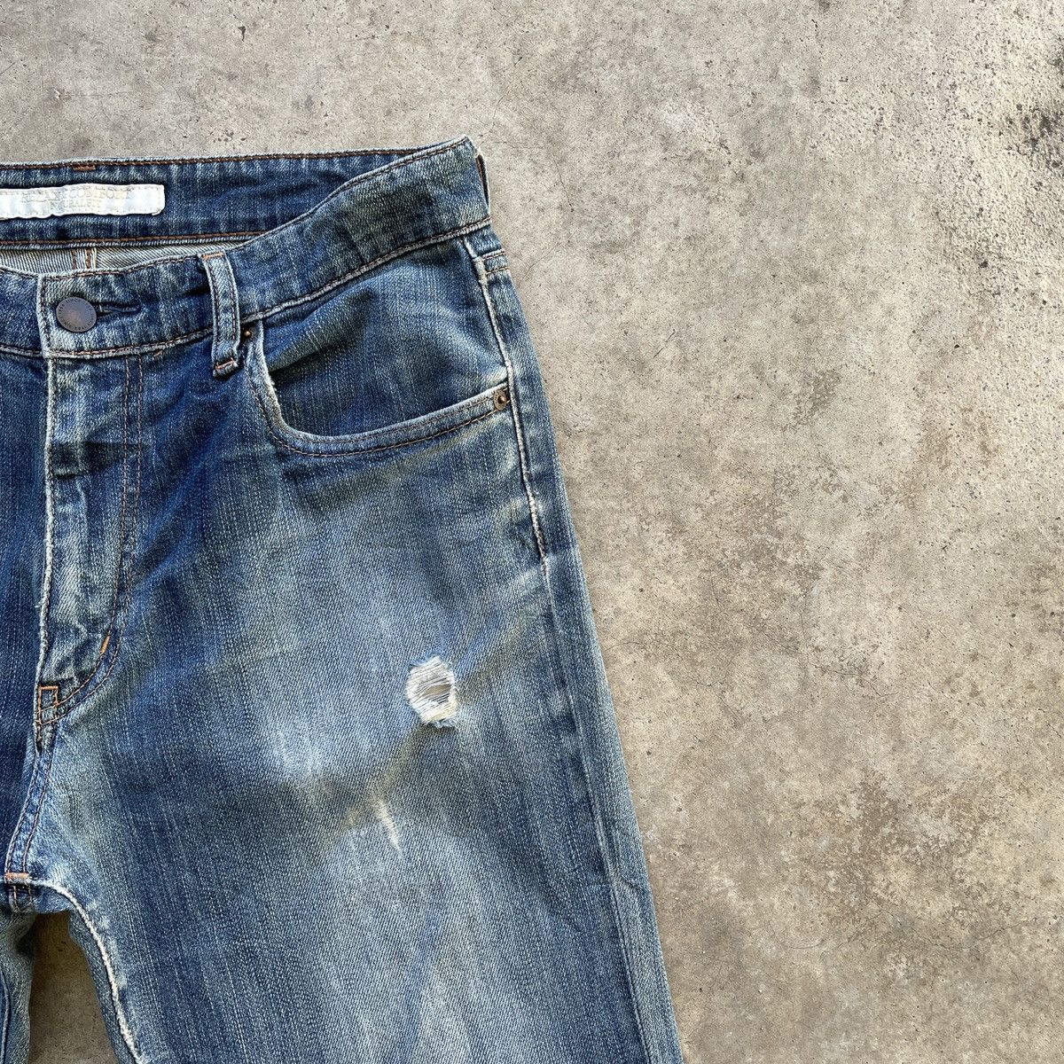 Japanese Brand × Vintage Distressed💥 Vintage Japanese Faded Denim Jeans Pants W31x30 Size US 31 - 5 Thumbnail
