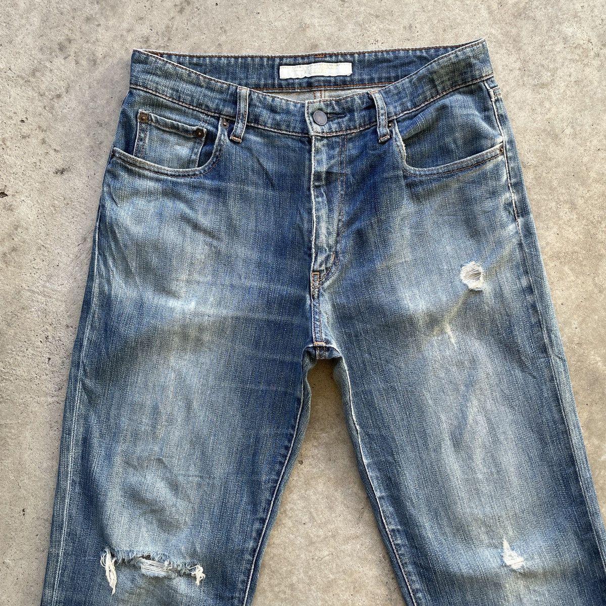 Japanese Brand × Vintage Distressed💥 Vintage Japanese Faded Denim Jeans Pants W31x30 Size US 31 - 3 Thumbnail