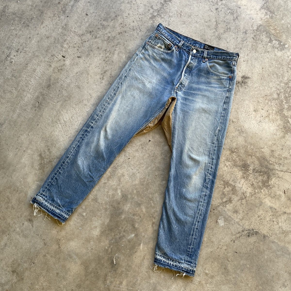 Japanese Brand W32x29💥 Vintage Japanese Custom Faded Denim Jeans Pants Size US 32 / EU 48 - 2 Thumbnail