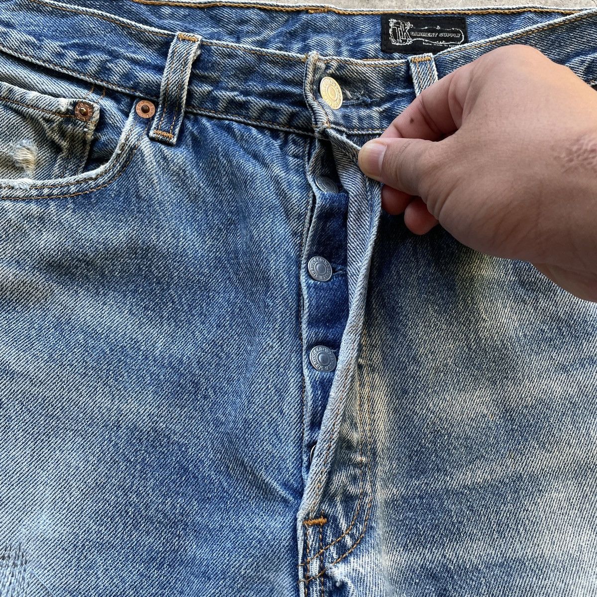 Japanese Brand W32x29💥 Vintage Japanese Custom Faded Denim Jeans Pants Size US 32 / EU 48 - 7 Thumbnail