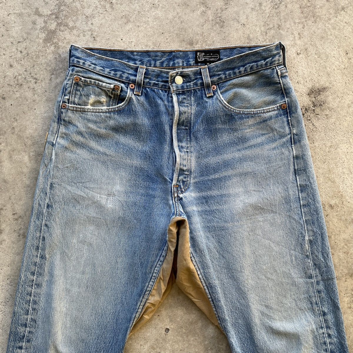 Japanese Brand W32x29💥 Vintage Japanese Custom Faded Denim Jeans Pants Size US 32 / EU 48 - 3 Thumbnail