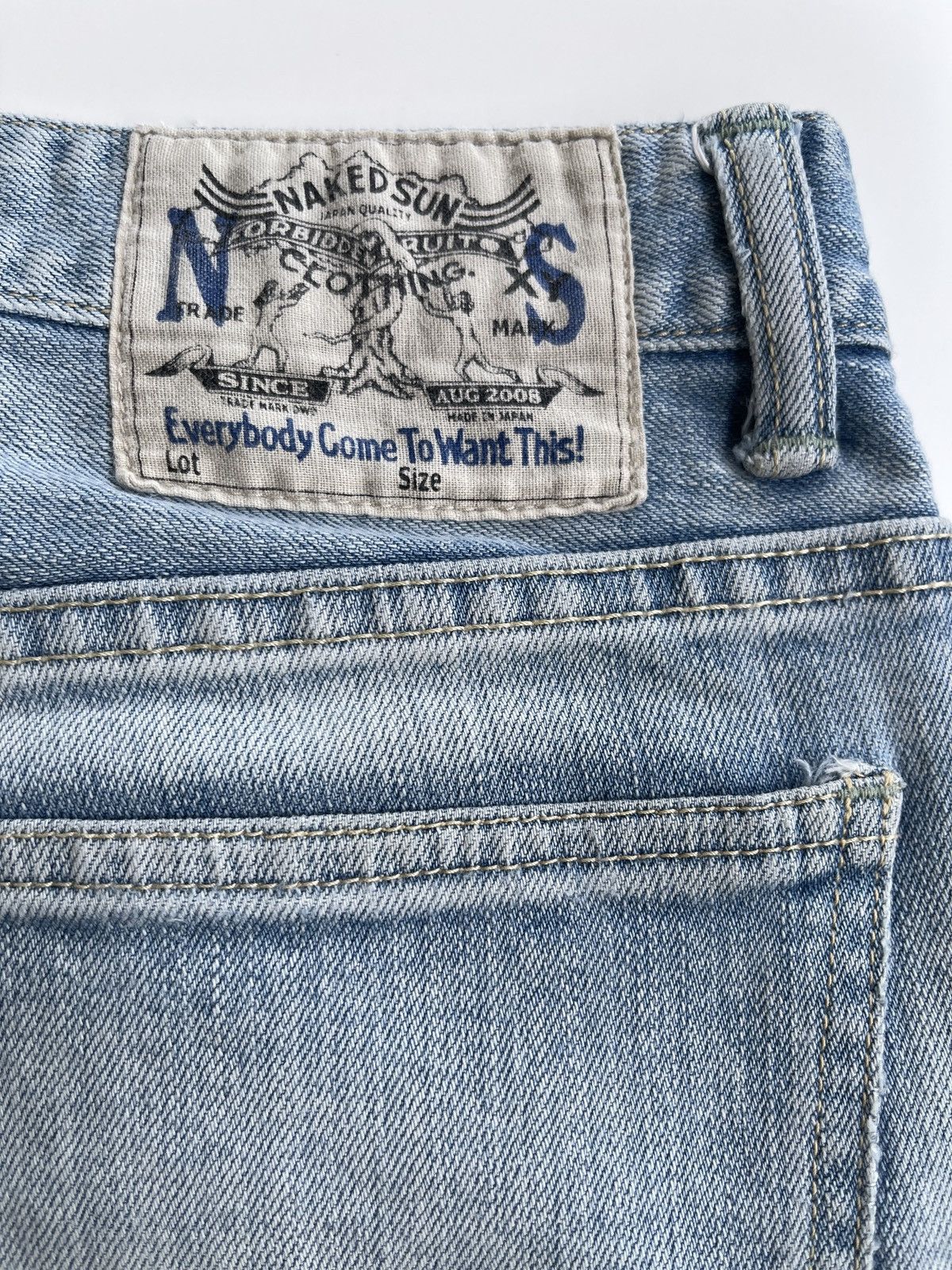 Naked & Famous Naked Sun Distressed Ripped Jeans Size US 31 - 8 Thumbnail
