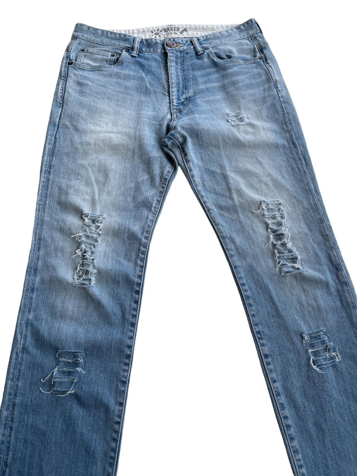 Naked & Famous Naked Sun Distressed Ripped Jeans Size US 31 - 5 Thumbnail