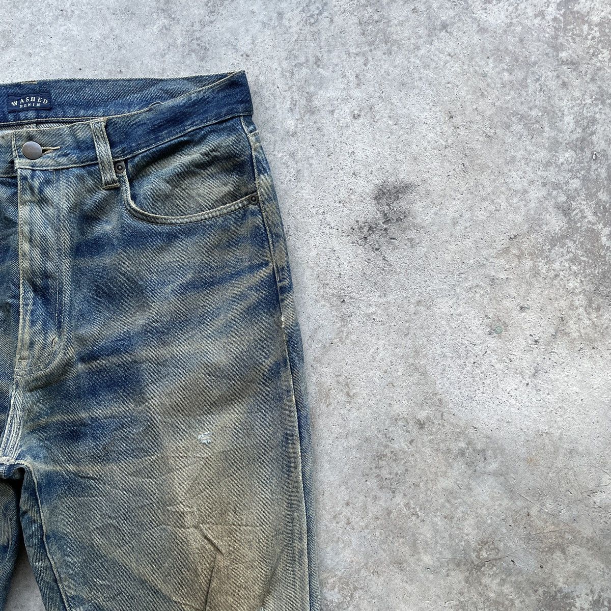 Japanese Brand Vintage Japanese Distressed Rusty Denim Jeans Pants W31x27 Size US 31 - 5 Thumbnail