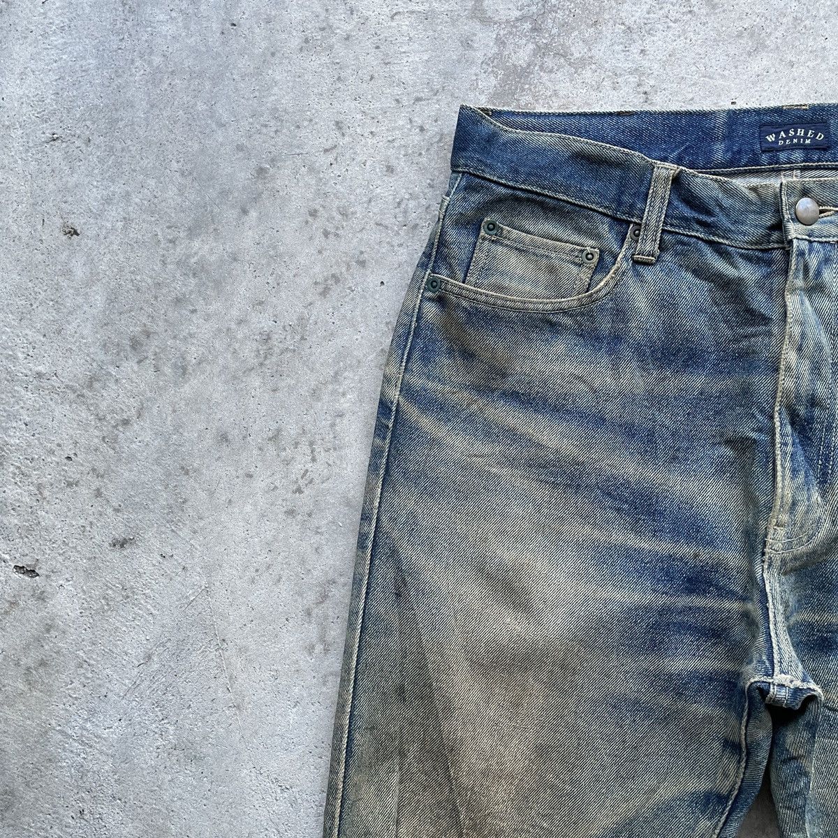 Japanese Brand Vintage Japanese Distressed Rusty Denim Jeans Pants W31x27 Size US 31 - 4 Thumbnail