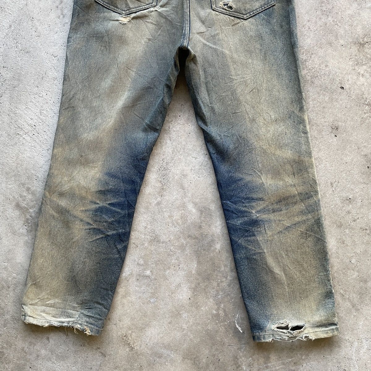 Japanese Brand Vintage Japanese Distressed Rusty Denim Jeans Pants W31x27 Size US 31 - 12 Thumbnail
