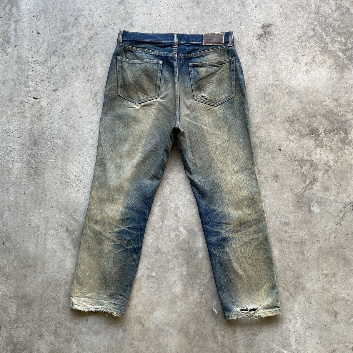 Japanese Brand Vintage Japanese Distressed Rusty Denim Jeans Pants W31x27 Size US 31 - 14 Thumbnail