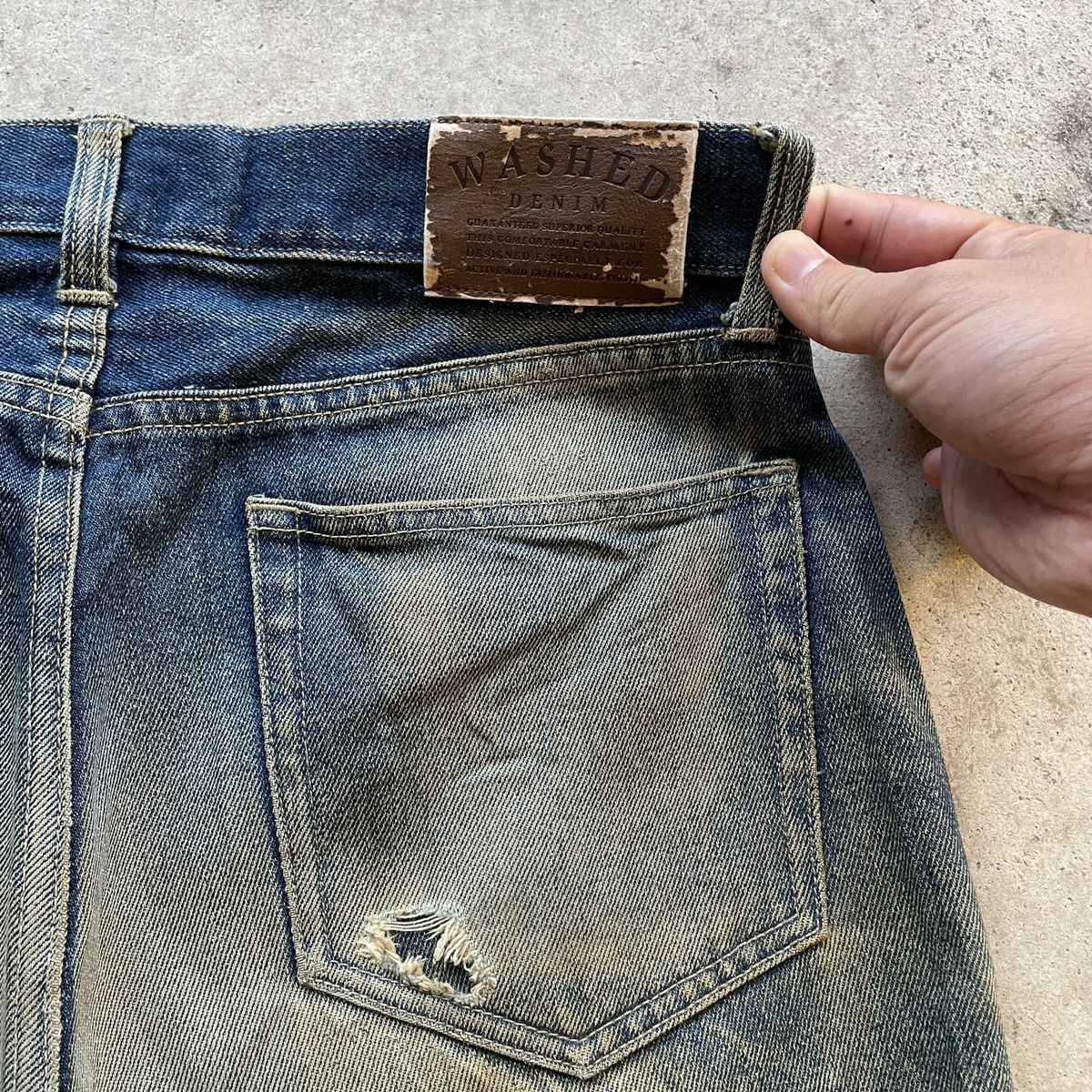 Japanese Brand Vintage Japanese Distressed Rusty Denim Jeans Pants W31x27 Size US 31 - 9 Thumbnail