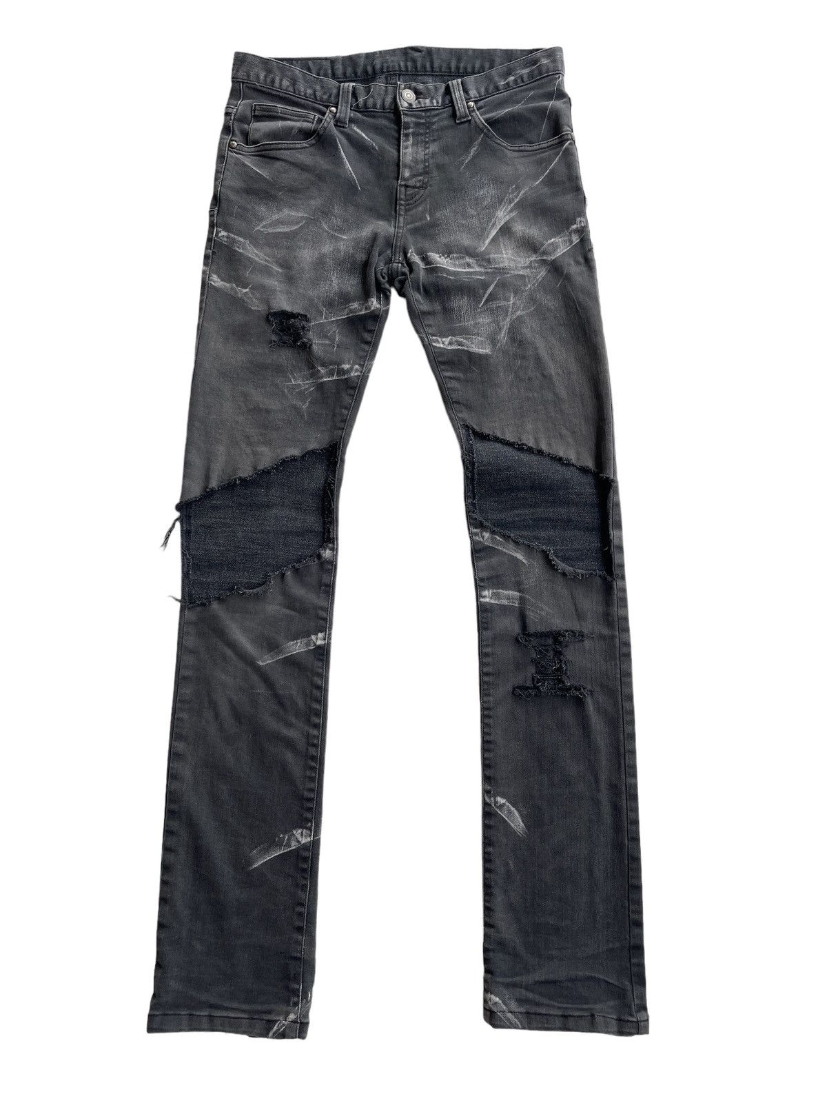 Tornado Mart Cut Up Stretch Destroyed Straight Jeans Size US 30 / EU 46 - 8 Thumbnail