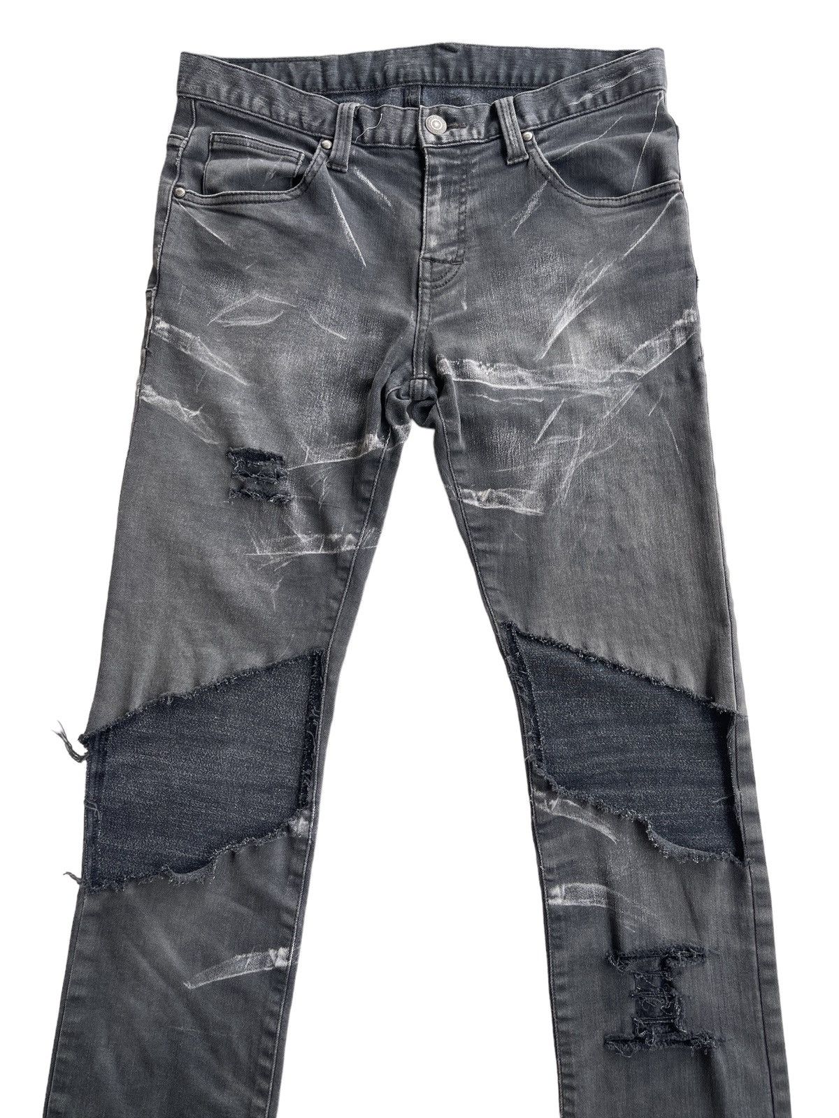 Tornado Mart Cut Up Stretch Destroyed Straight Jeans Size US 30 / EU 46 - 5 Thumbnail