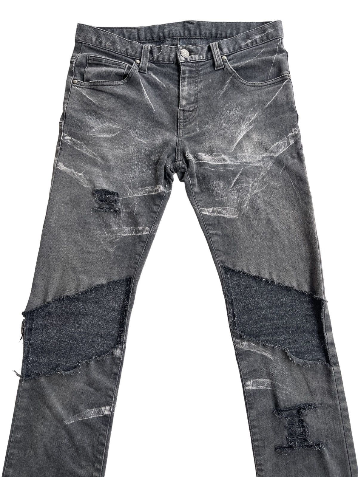 Tornado Mart Cut Up Stretch Destroyed Straight Jeans Size US 30 / EU 46 - 7 Thumbnail