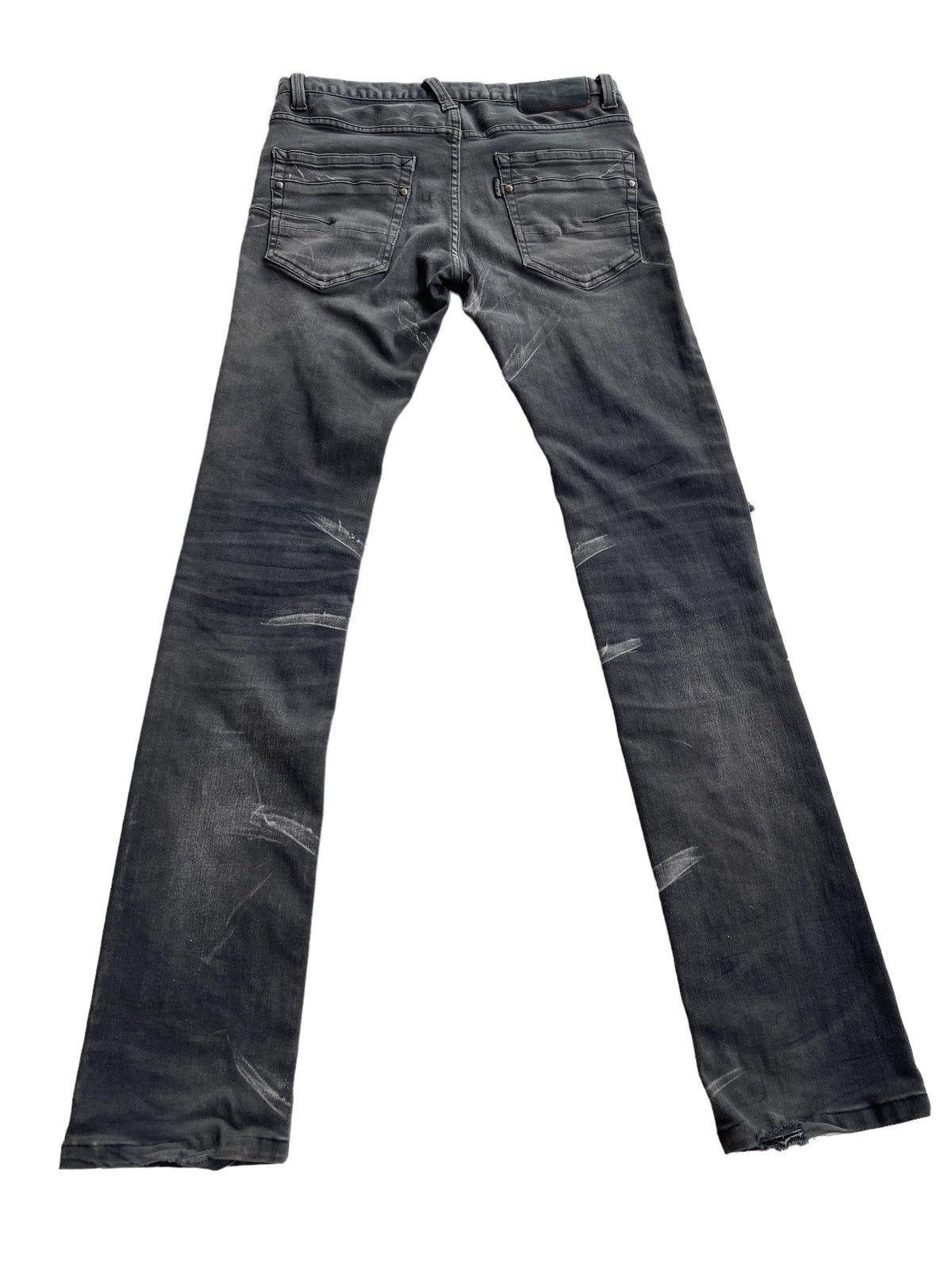 Tornado Mart Cut Up Stretch Destroyed Straight Jeans Size US 30 / EU 46 - 9 Thumbnail