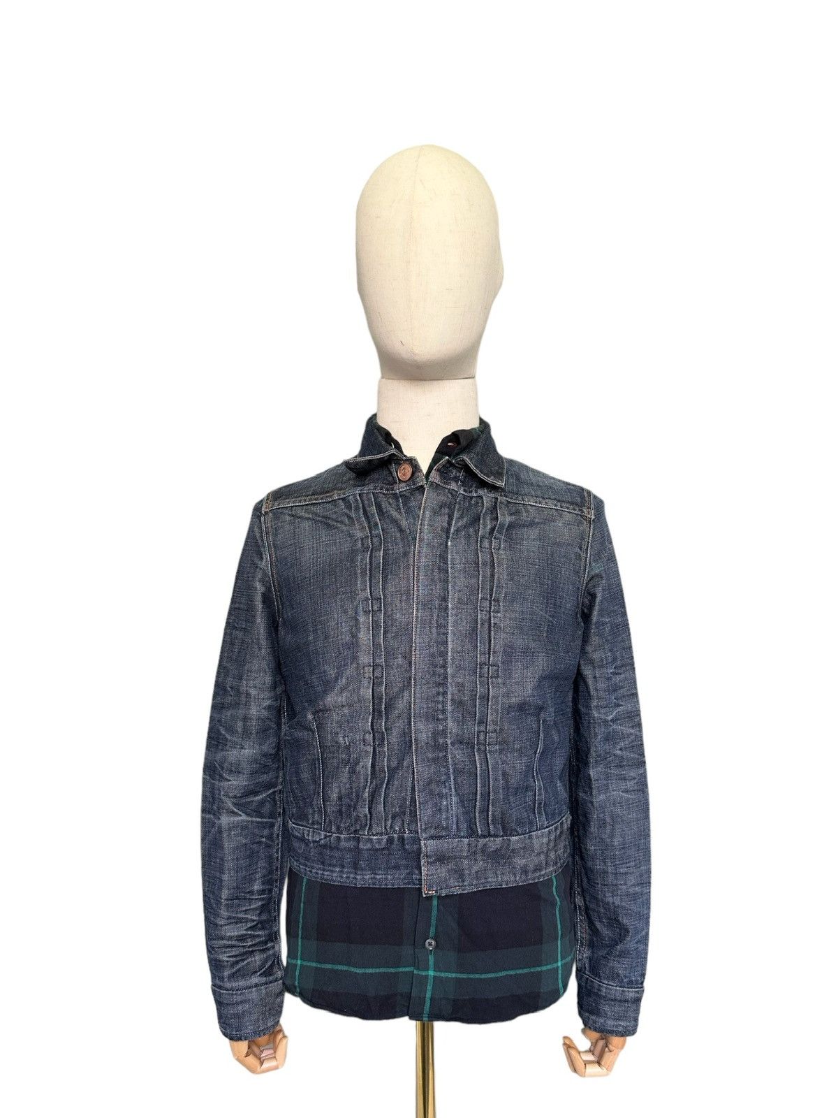 image of Earnest Sewn Denim Jacket Design By Scott Morrison in Blue, Men's (Size Small)