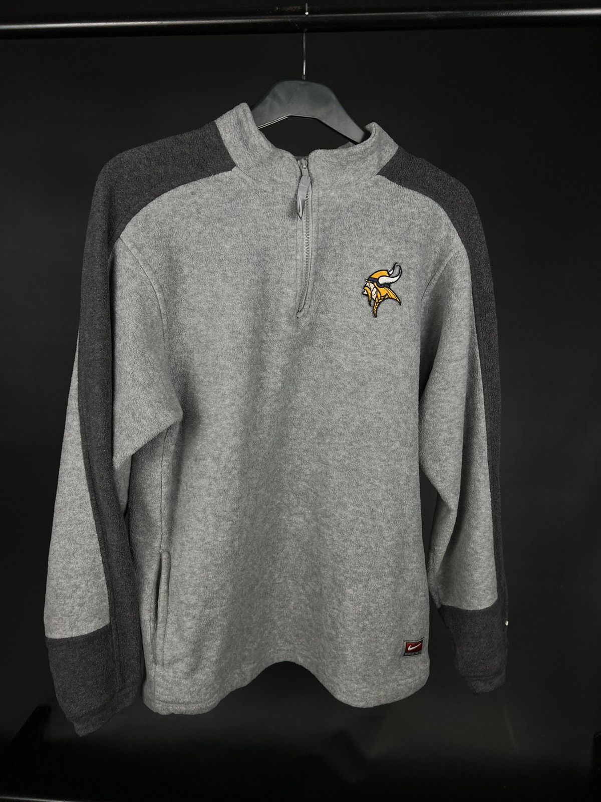 Nike × Vintage VTG warm sweatshirt Nike team gray 20 years viking logo Size US XL / EU 56 / 4 - 1 Thumbnail
