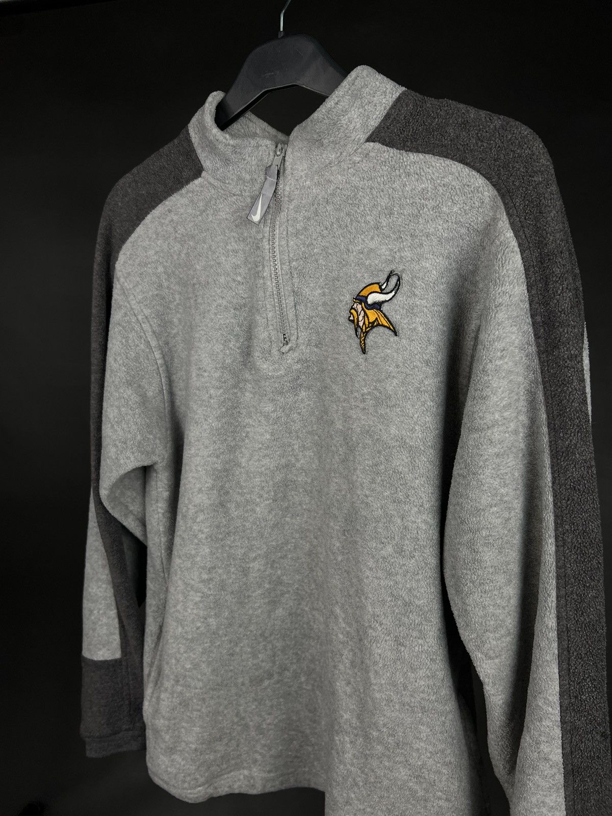 Nike × Vintage VTG warm sweatshirt Nike team gray 20 years viking logo Size US XL / EU 56 / 4 - 2 Thumbnail