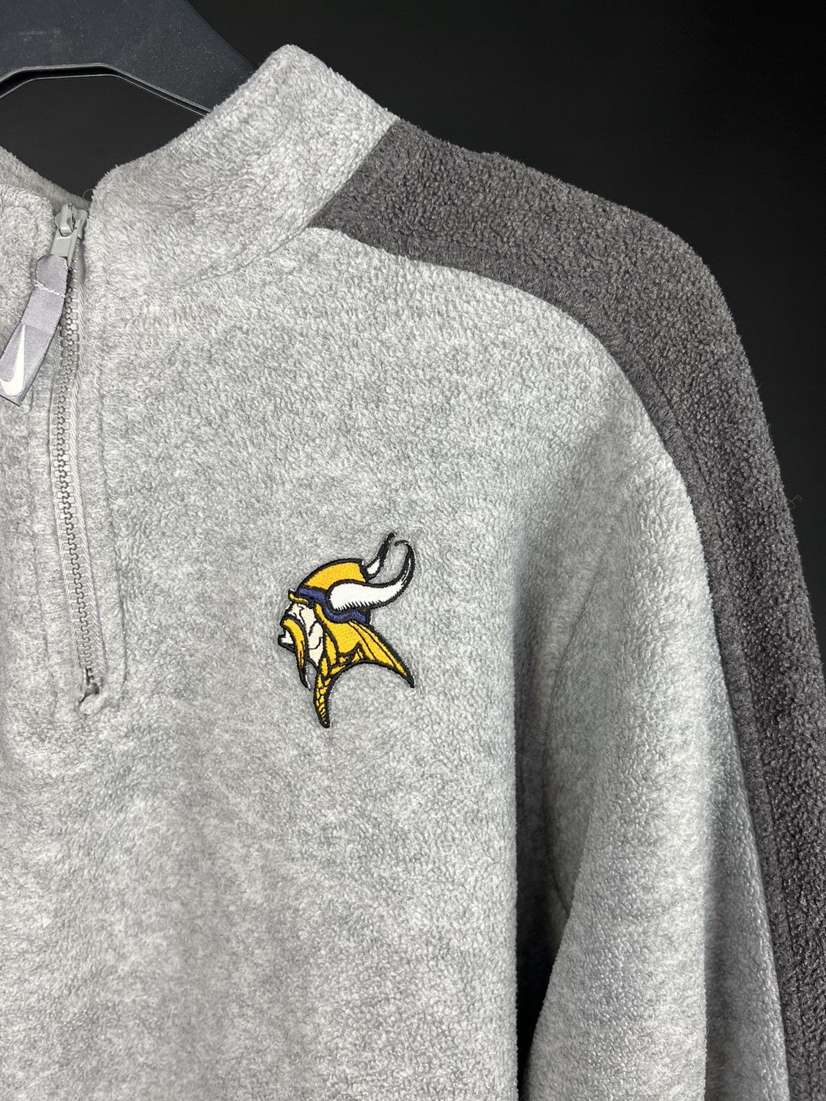 Nike × Vintage VTG warm sweatshirt Nike team gray 20 years viking logo Size US XL / EU 56 / 4 - 3 Thumbnail