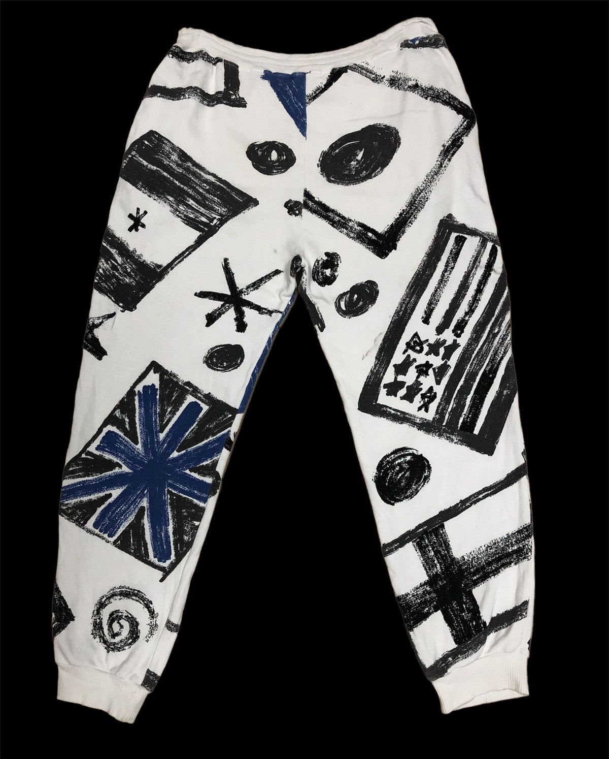 image of Vintage Issey Miyake Is By Tsumori Chisato Printed Sweatpant in White, Men's (Size 32)