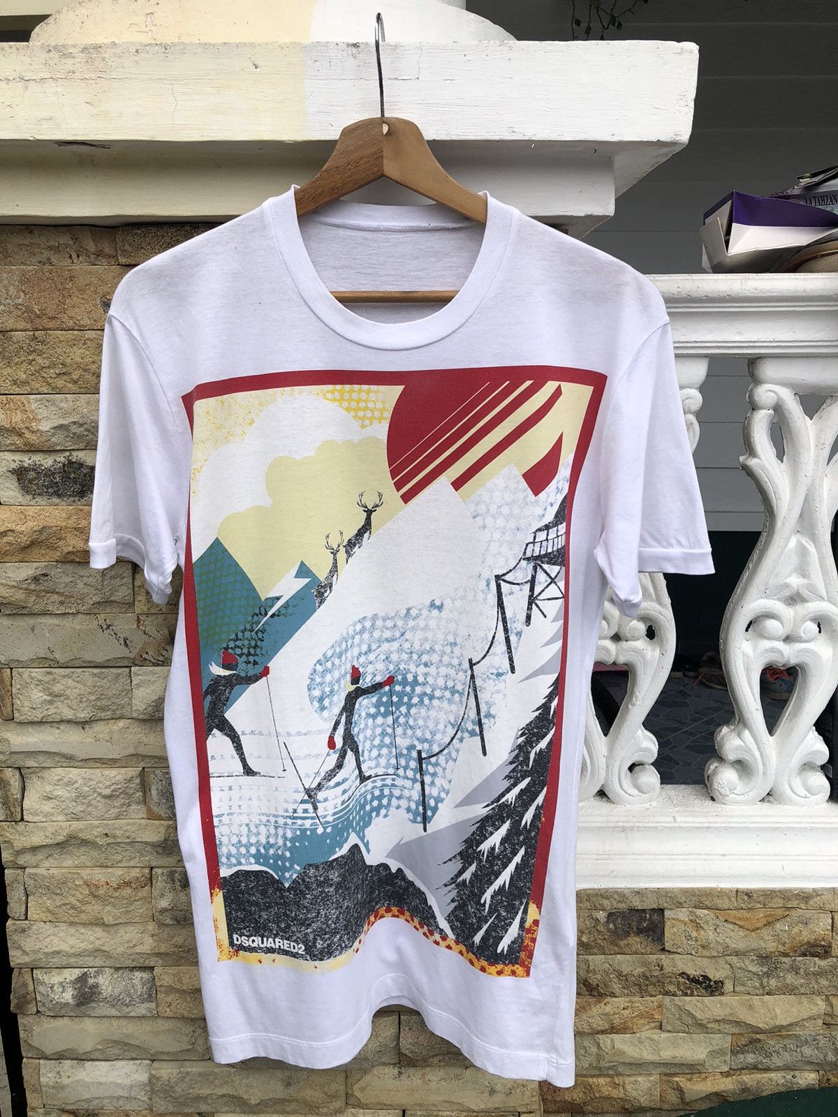 Dsquared2 × Vintage Last Drop🔥Rare🔥Vintage Dsquared2 Art T Shirt Size US M / EU 48-50 / 2 - 1 Thumbnail