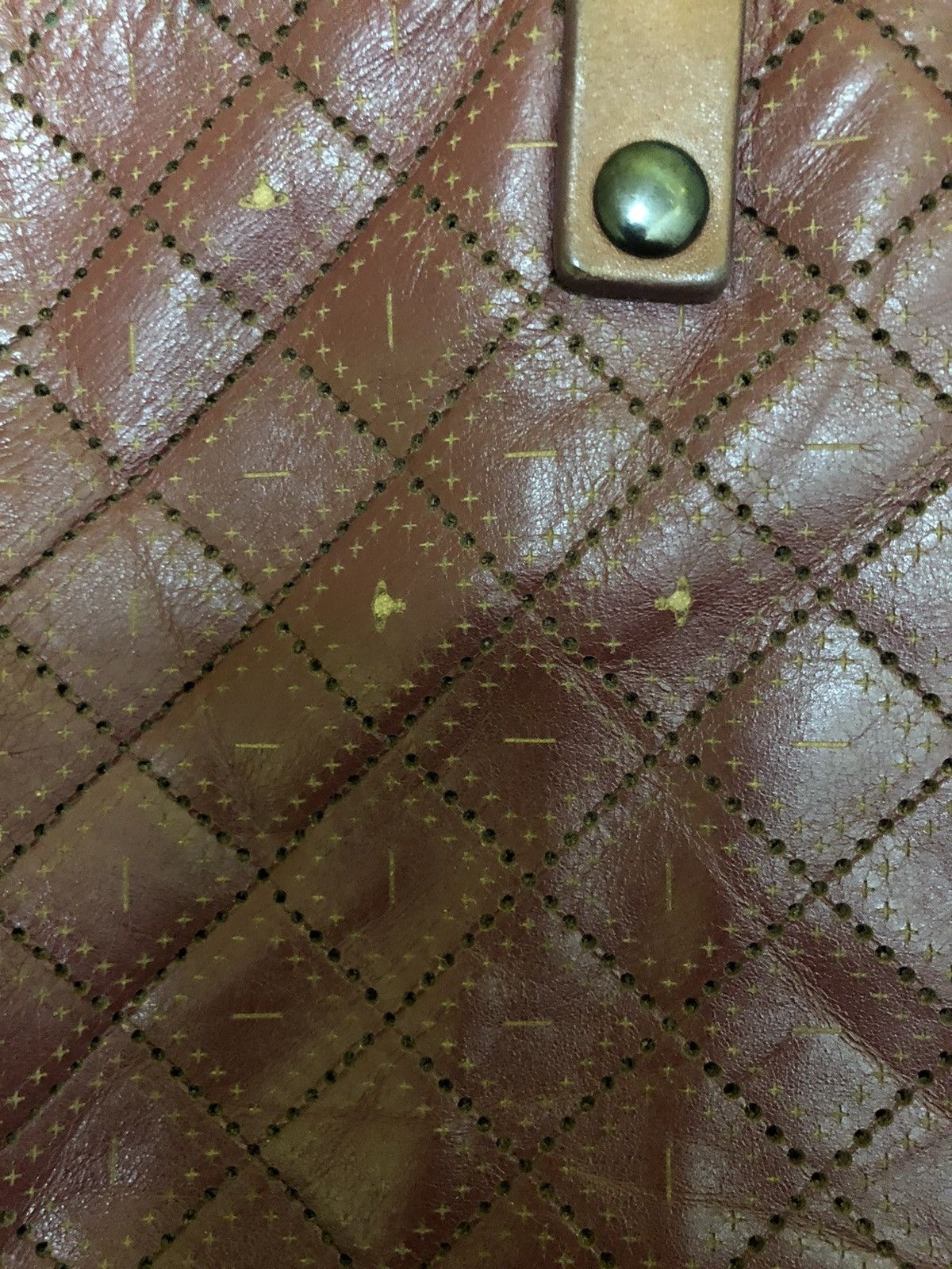 Vivienne Westwood Vivienne Westwood Leather Monogram Logo Tote Bag Size ONE SIZE - 3 Thumbnail