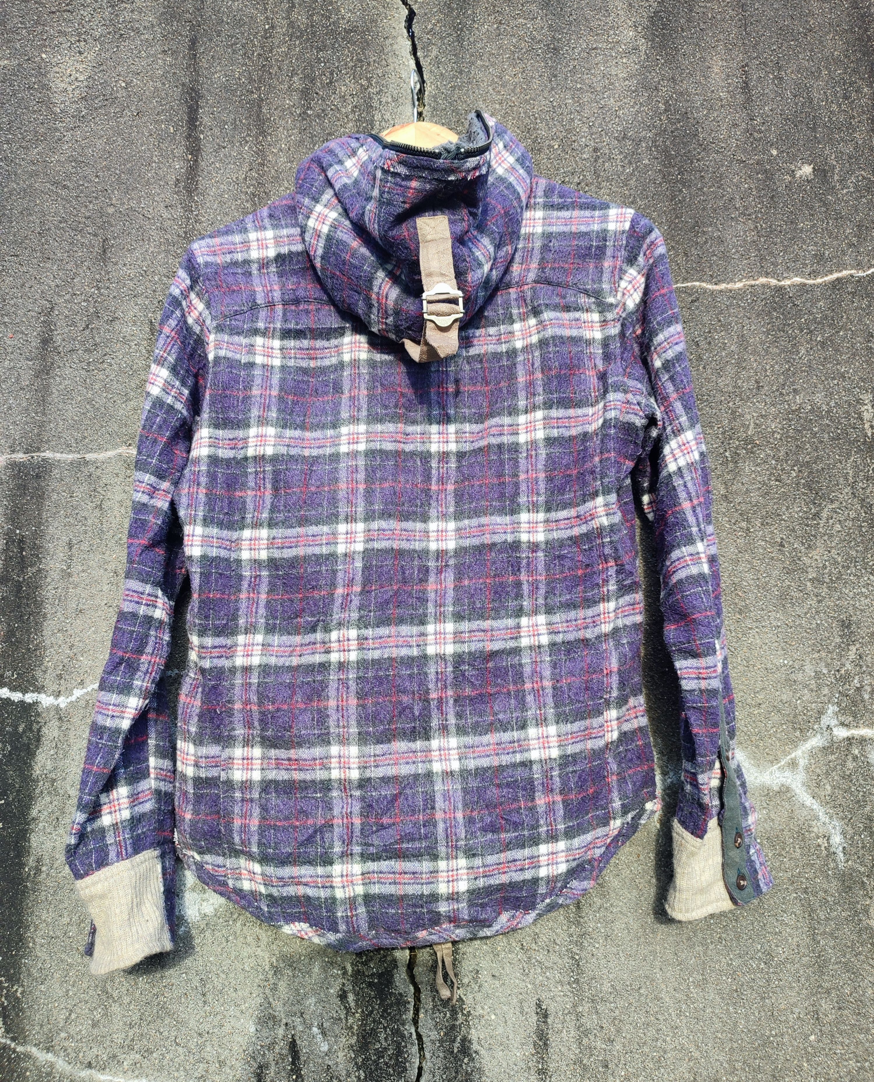 Japanese Brand PPFM Plaid Hooded Zip Shirt Jacket (Size S) Size US S / EU 44-46 / 1 - 5 Thumbnail