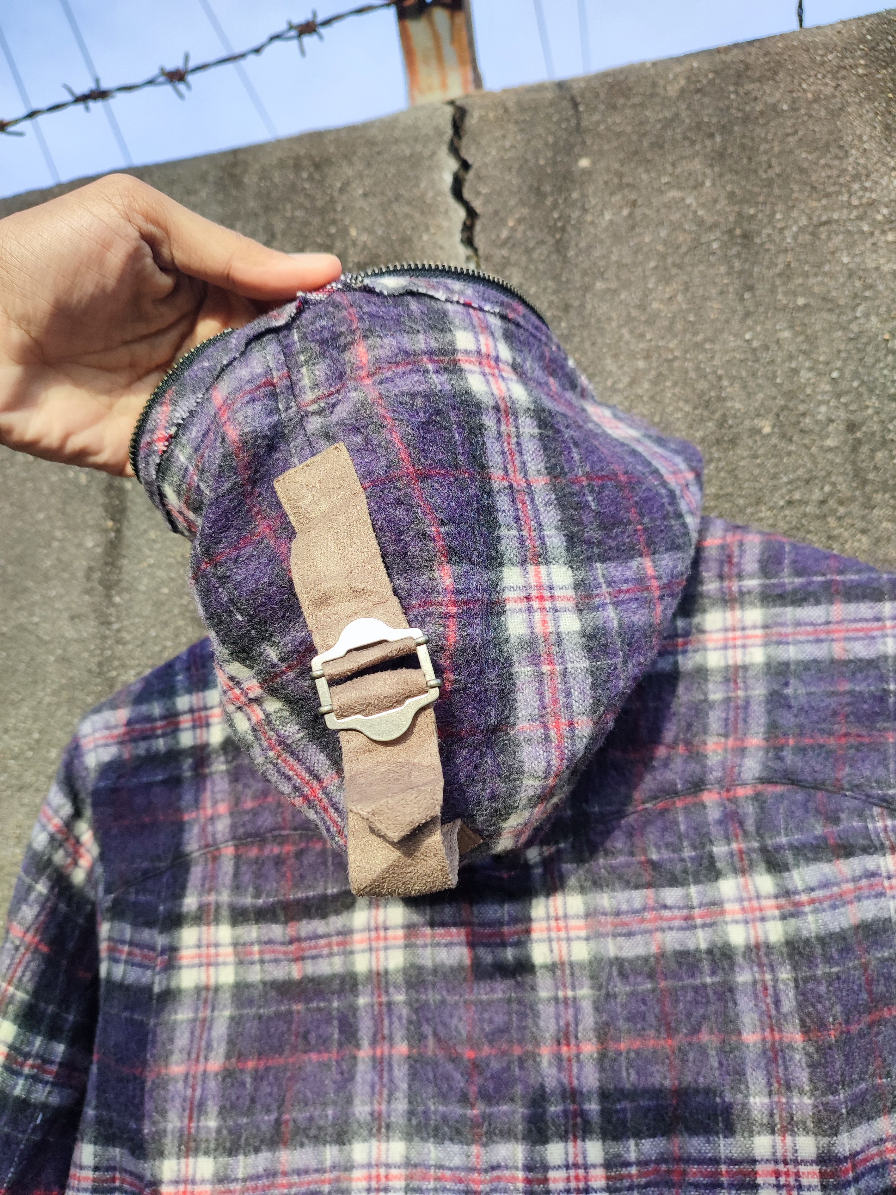 Japanese Brand PPFM Plaid Hooded Zip Shirt Jacket (Size S) Size US S / EU 44-46 / 1 - 7 Thumbnail