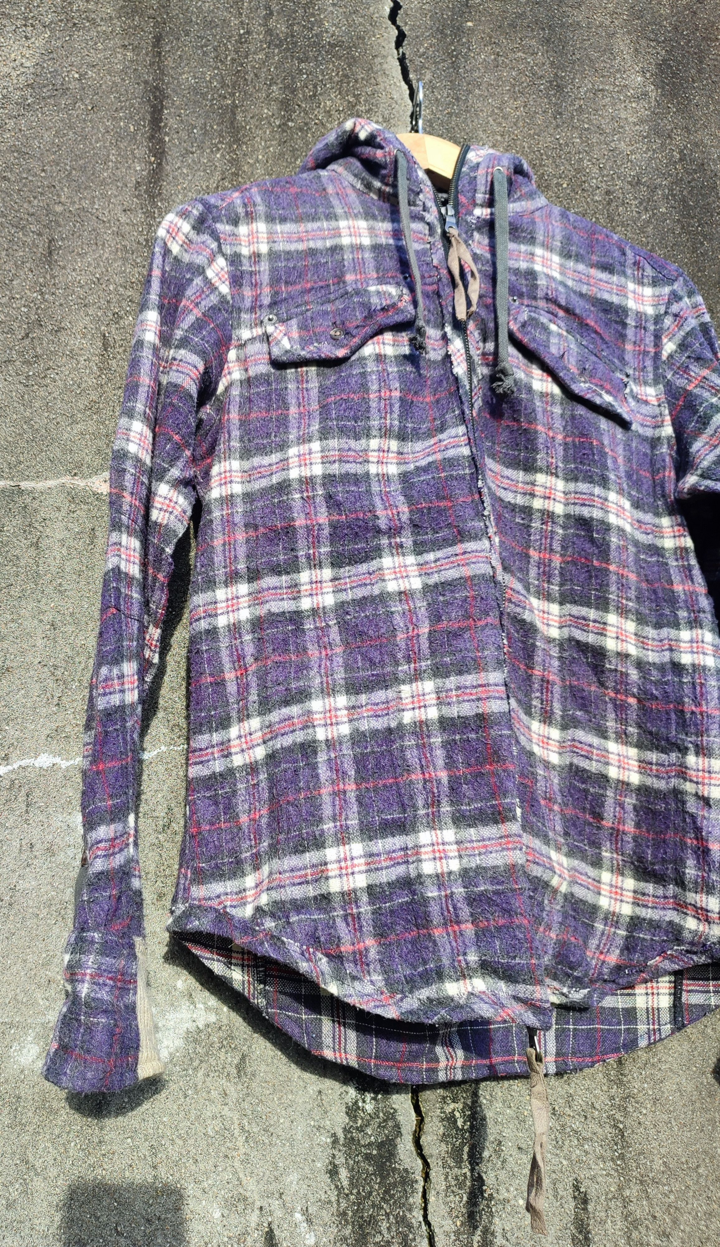 Japanese Brand PPFM Plaid Hooded Zip Shirt Jacket (Size S) Size US S / EU 44-46 / 1 - 3 Thumbnail