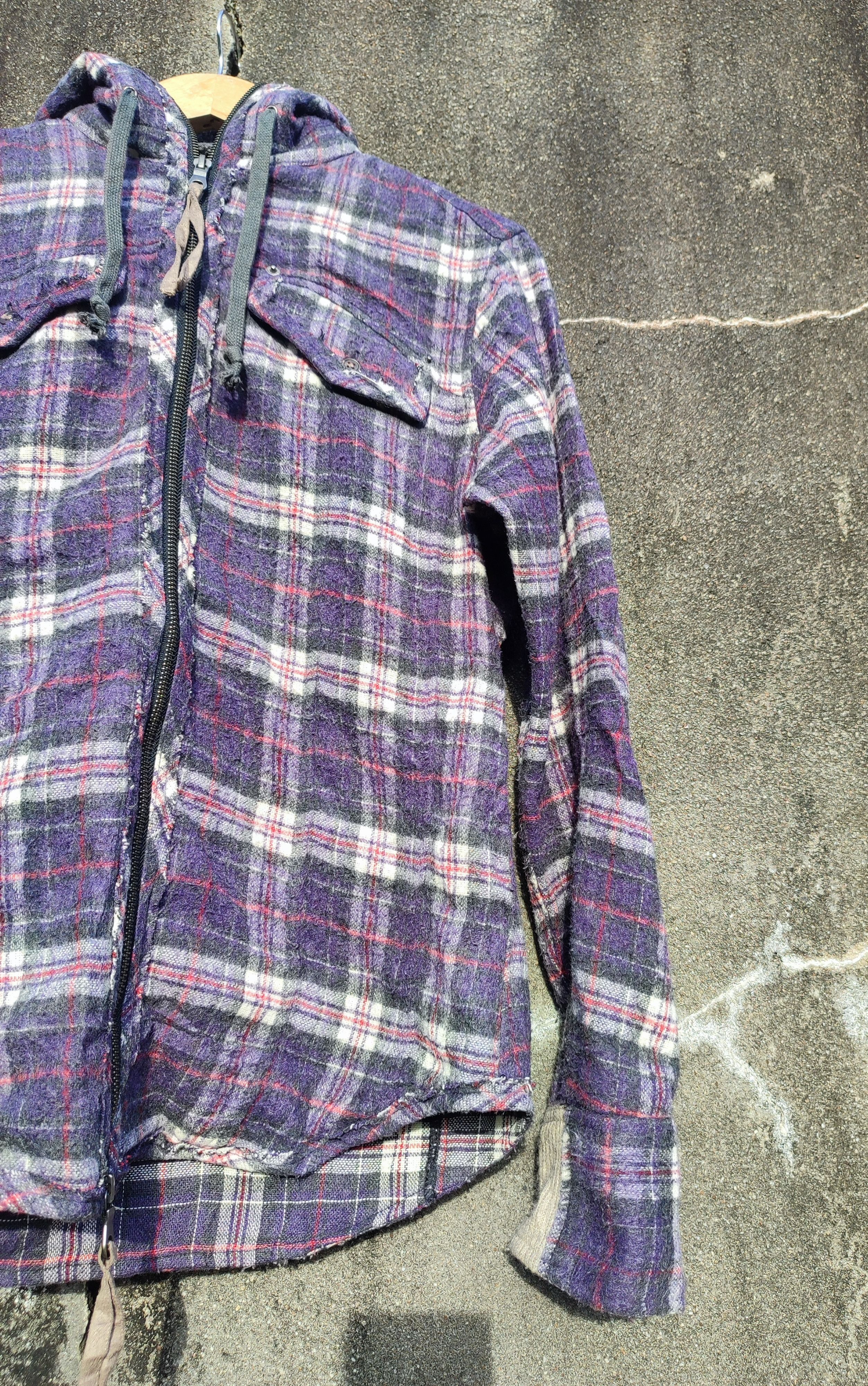 Japanese Brand PPFM Plaid Hooded Zip Shirt Jacket (Size S) Size US S / EU 44-46 / 1 - 2 Thumbnail