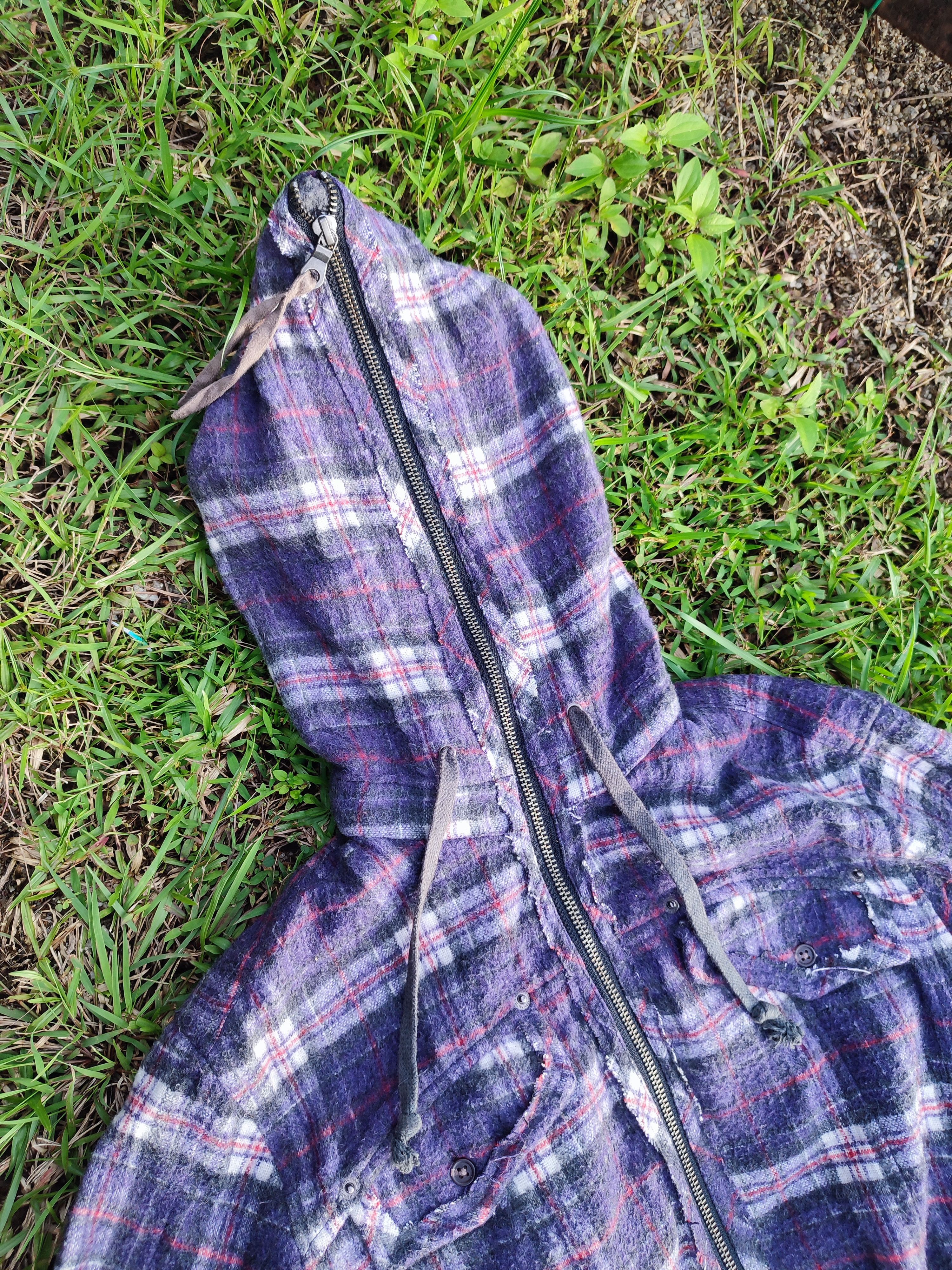 Japanese Brand PPFM Plaid Hooded Zip Shirt Jacket (Size S) Size US S / EU 44-46 / 1 - 6 Thumbnail