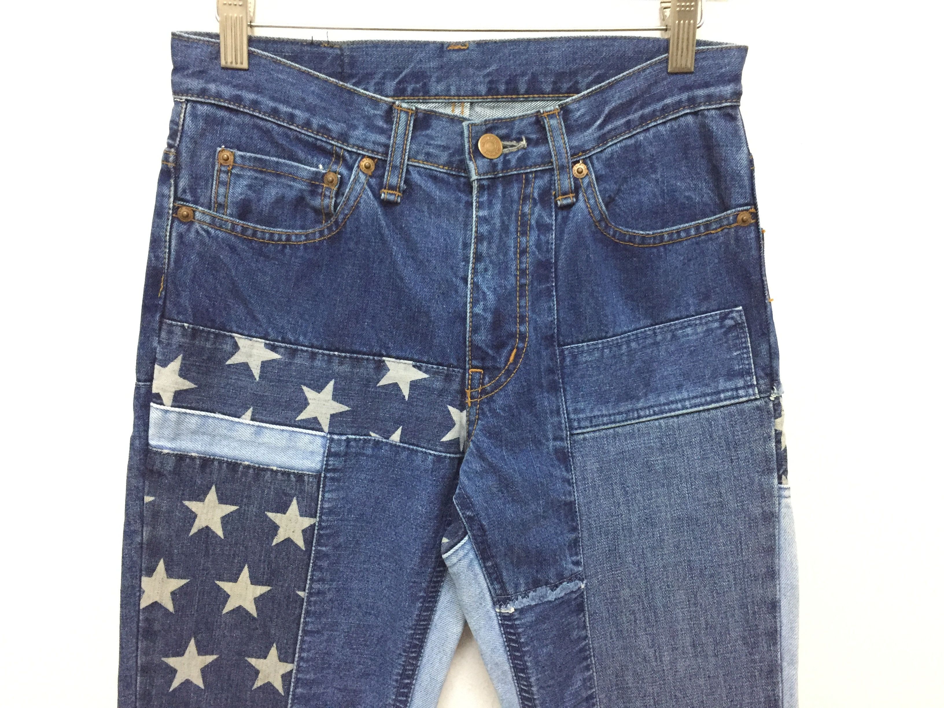 Hysteric Glamour 1990s American patchwork denim Size 28" / US 6 / IT 42 - 4 Thumbnail