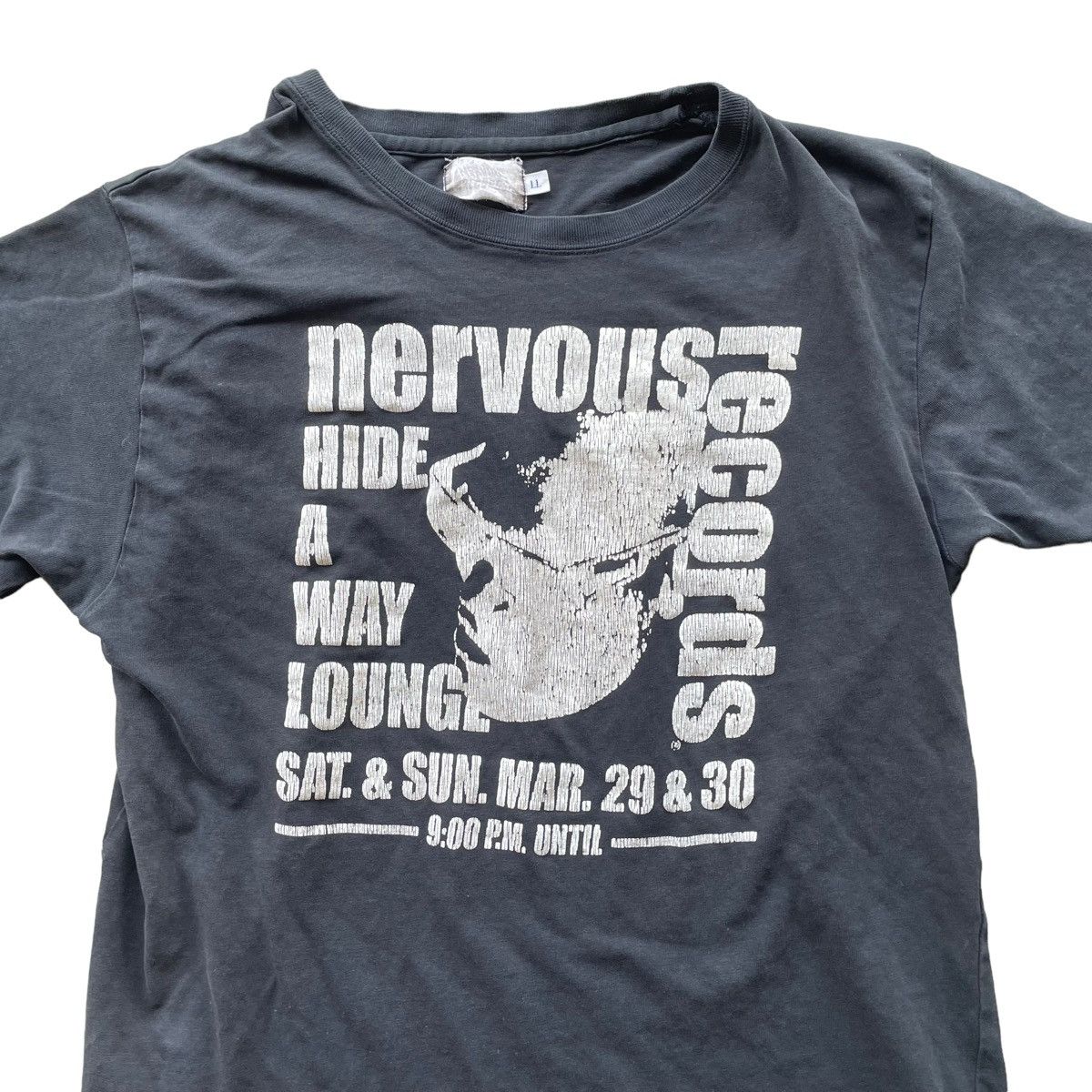 Band Tees × Rap Tees × Vintage 💥 Vintage Nervous Wrack Record Label T shirt Size US L / EU 52-54 / 3 - 4 Thumbnail
