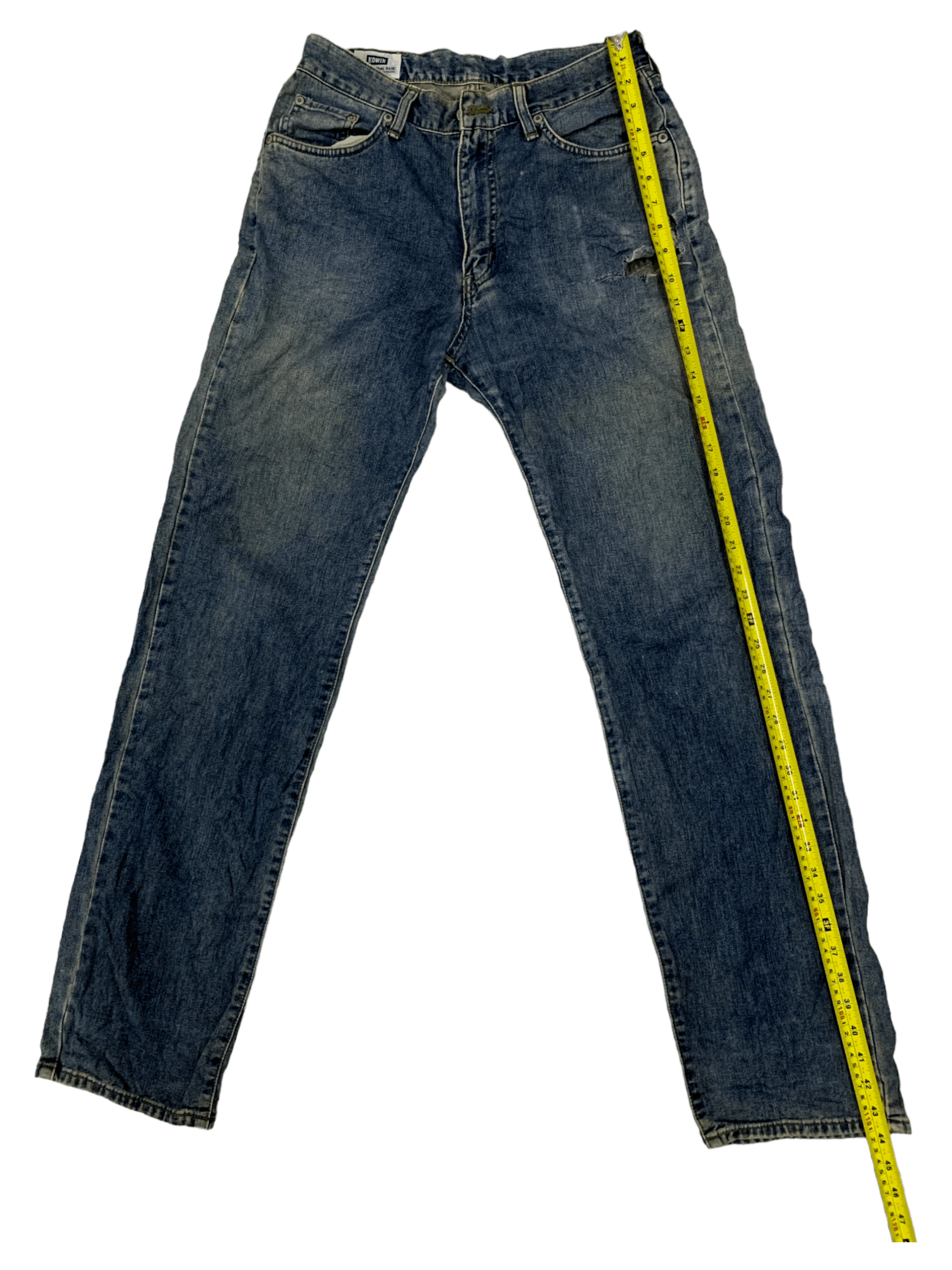 Edwin × Japanese Brand SALES 🔥 Vintage Japanese Edwin Blue Wash Distressed Jeans Size US 29 - 13 Thumbnail