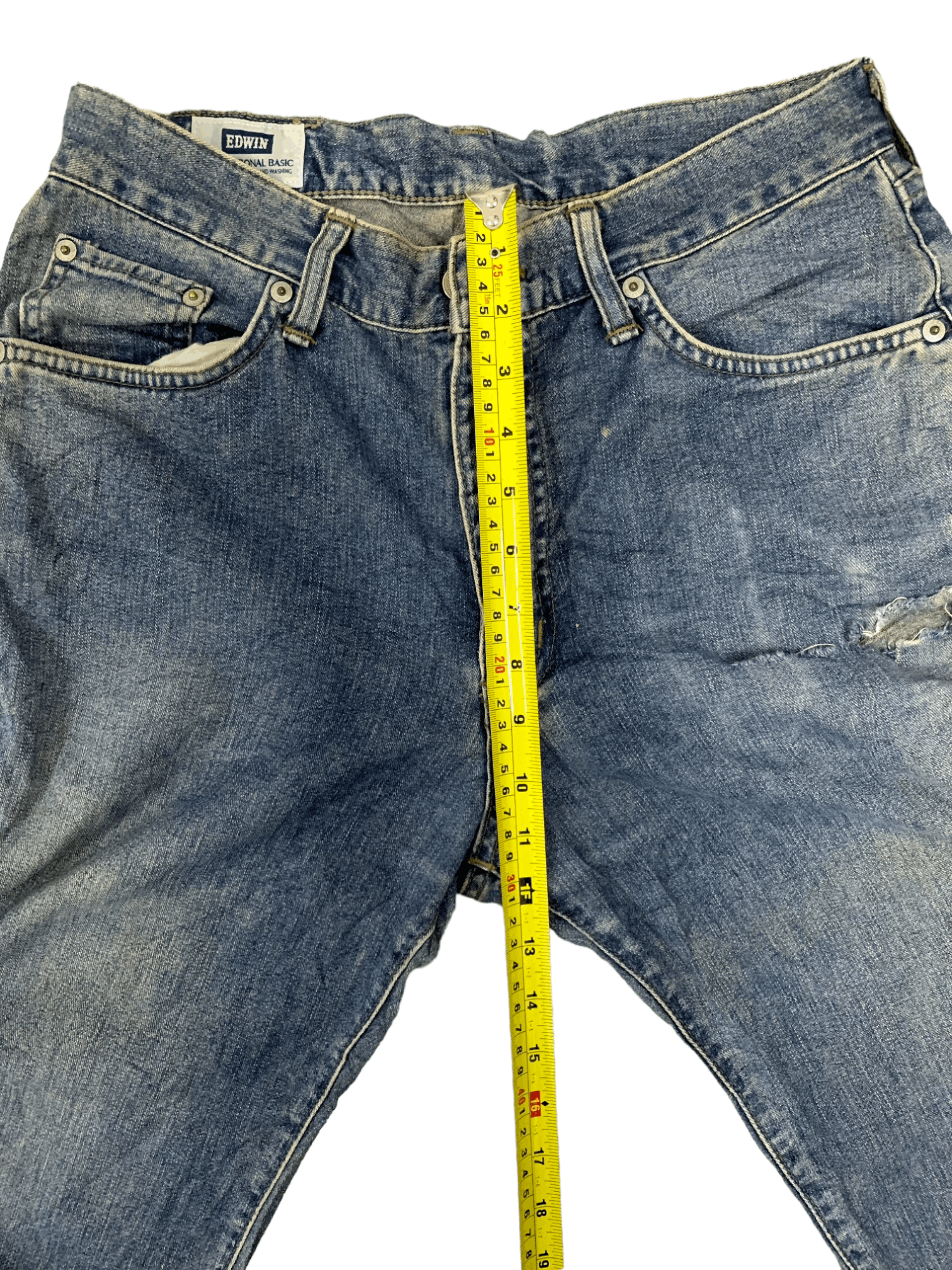 Edwin × Japanese Brand SALES 🔥 Vintage Japanese Edwin Blue Wash Distressed Jeans Size US 29 - 14 Thumbnail