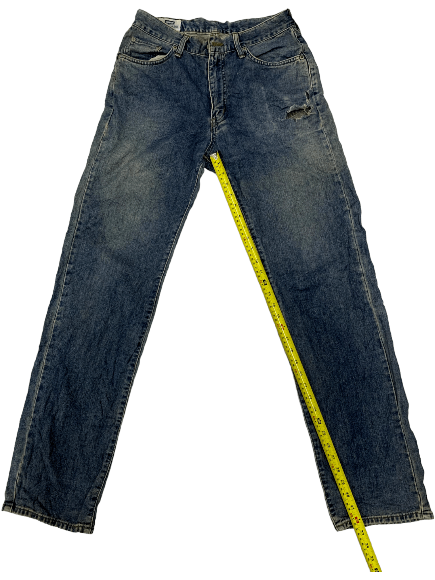 Edwin × Japanese Brand SALES 🔥 Vintage Japanese Edwin Blue Wash Distressed Jeans Size US 29 - 15 Thumbnail