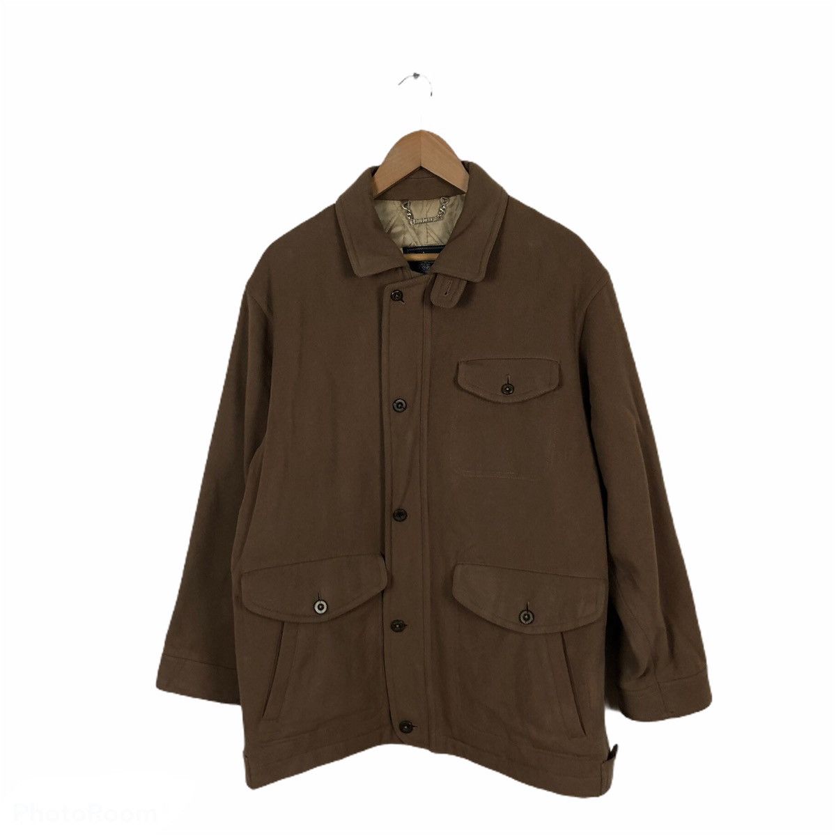 FLY COAT - RICH BROWN WOOL MULTI POCKET