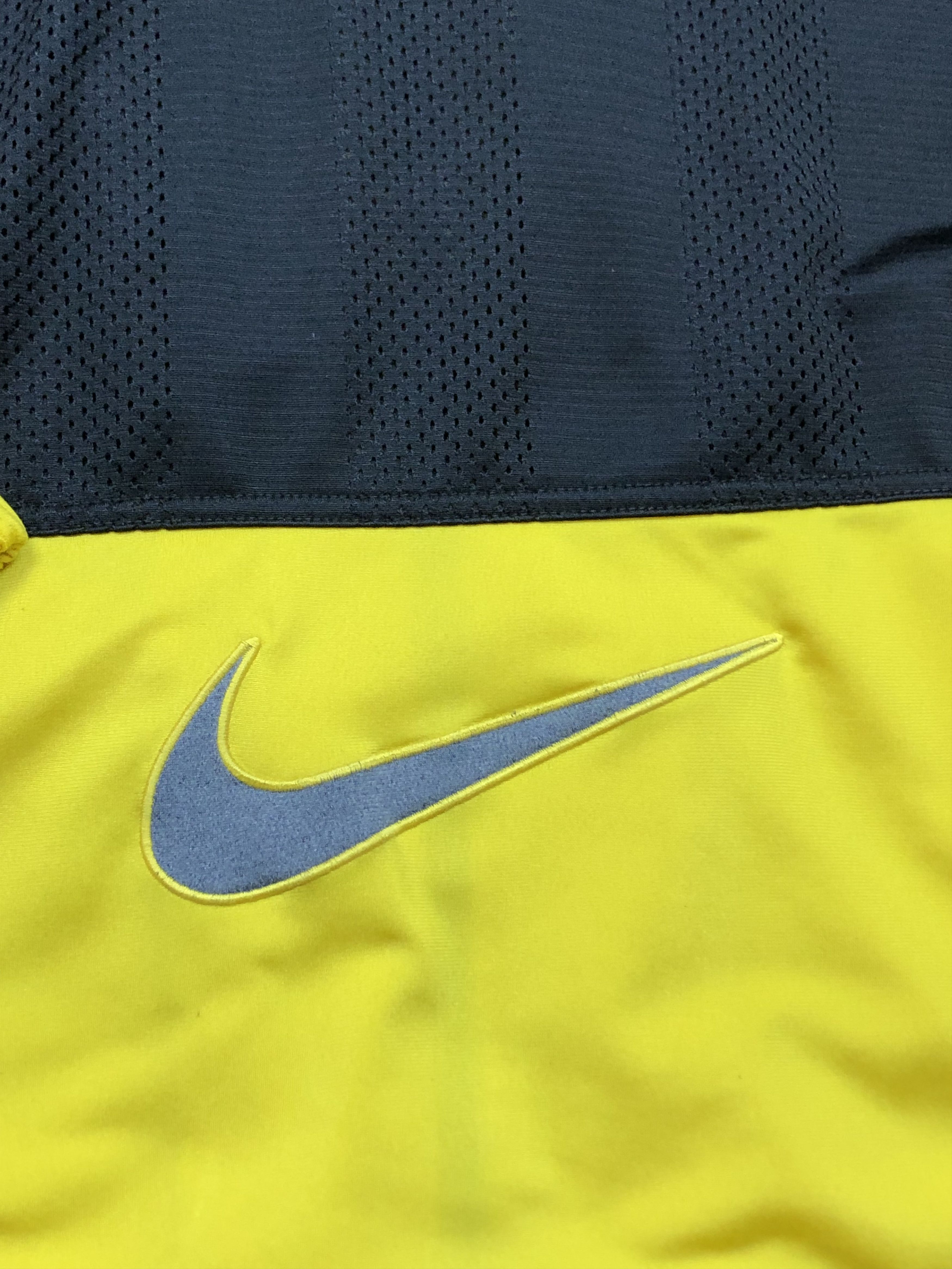 Nike × Vintage Vintage Nike Jacket Zip Yellow Sweatshirt Rare Y2K Hype Size US L / EU 52-54 / 3 - 13 Thumbnail