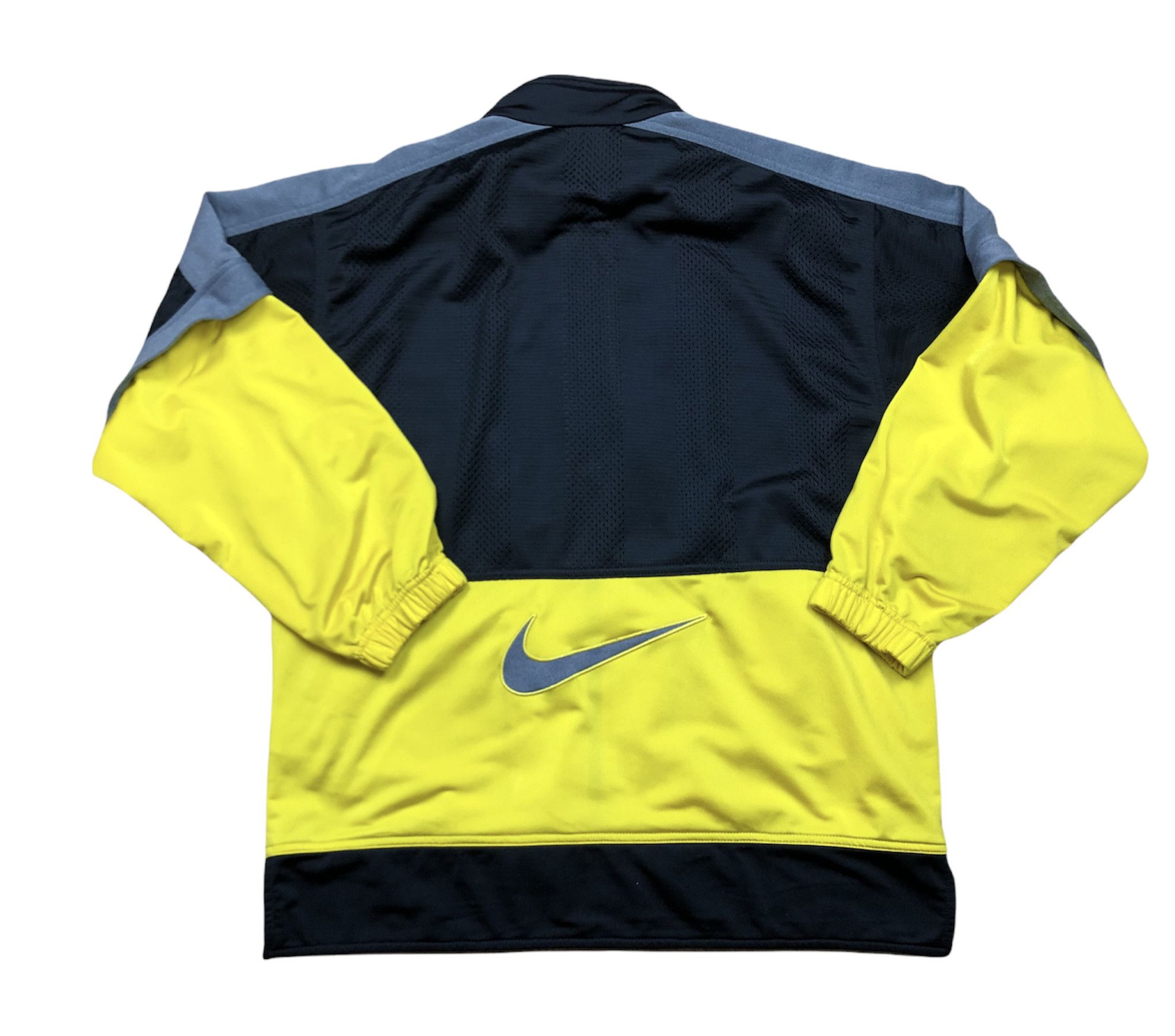 Nike × Vintage Vintage Nike Jacket Zip Yellow Sweatshirt Rare Y2K Hype Size US L / EU 52-54 / 3 - 2 Thumbnail