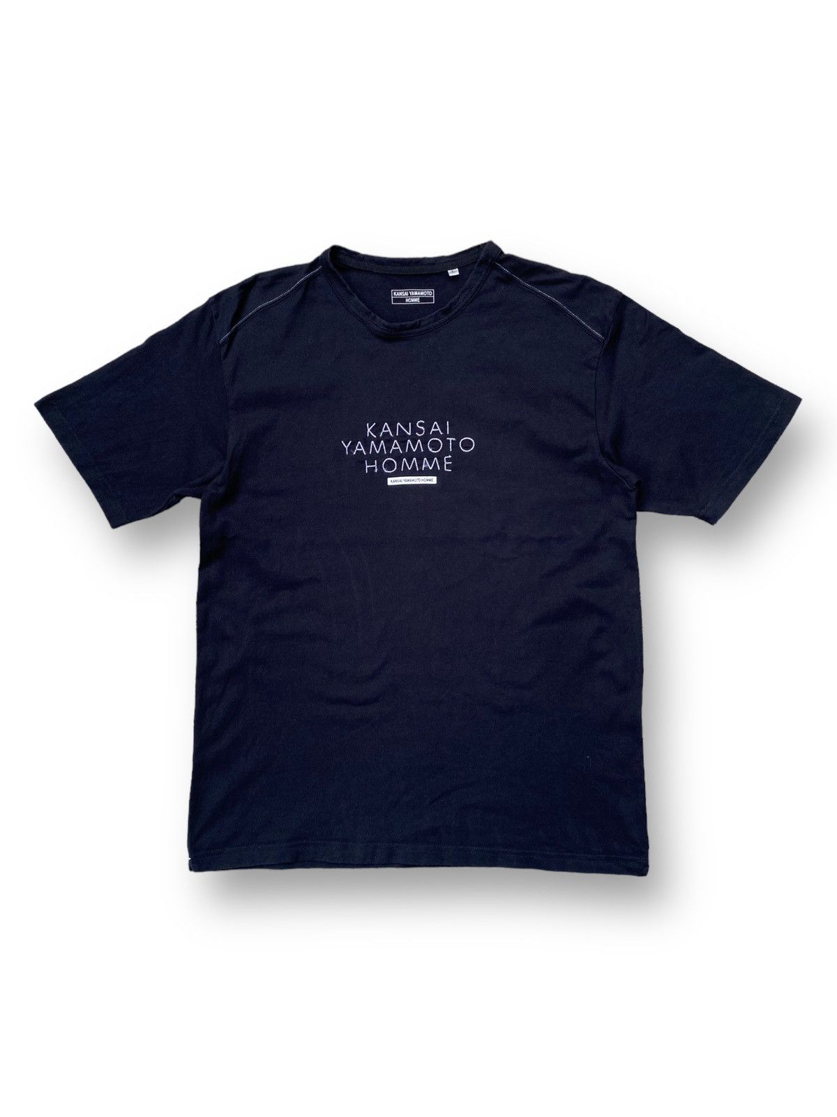 Kansai Yamamoto Embroidery Spell Out Shirt. #A10