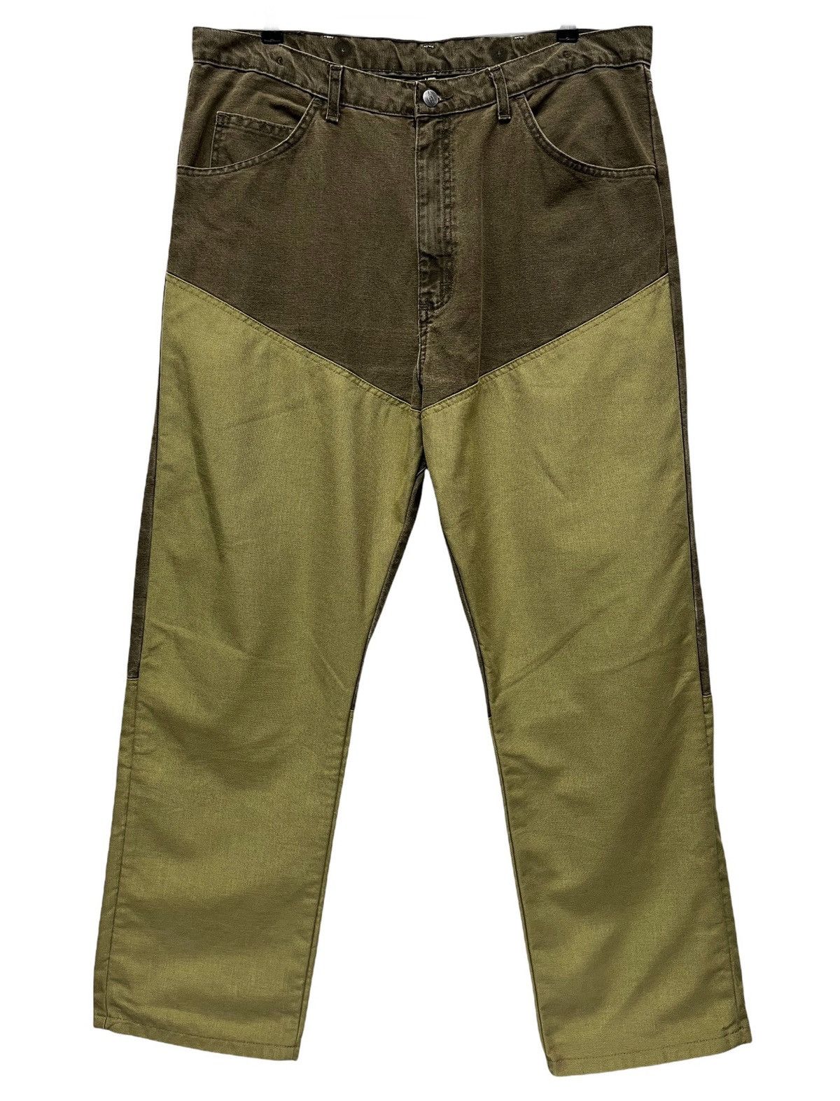 Cowboy Equipment RARE🔥Vtg WRANGLER Cowboy Symmetric Patchwork Pants Size US 36 / EU 52 - 3 Thumbnail
