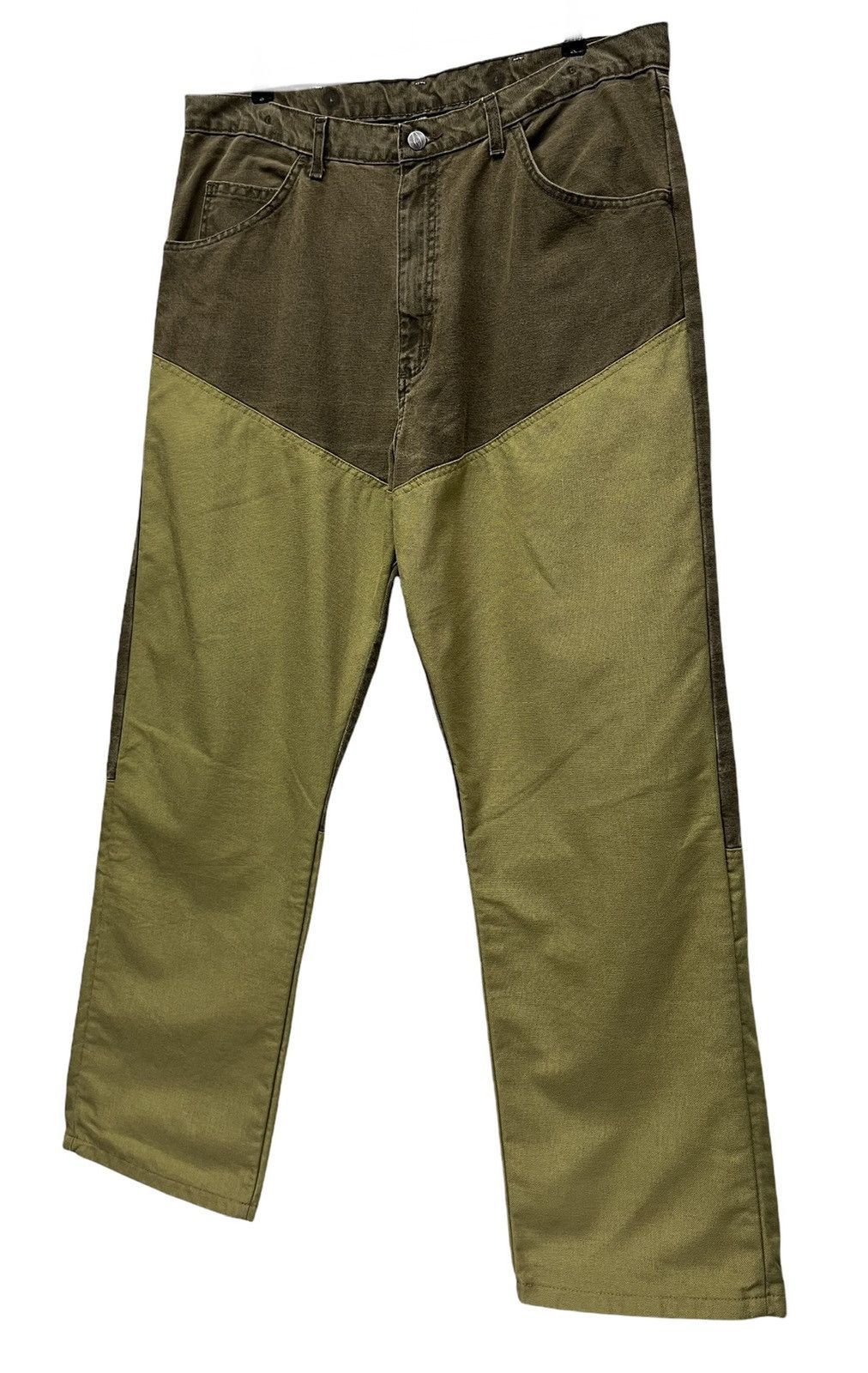 Cowboy Equipment RARE🔥Vtg WRANGLER Cowboy Symmetric Patchwork Pants Size US 36 / EU 52 - 4 Thumbnail